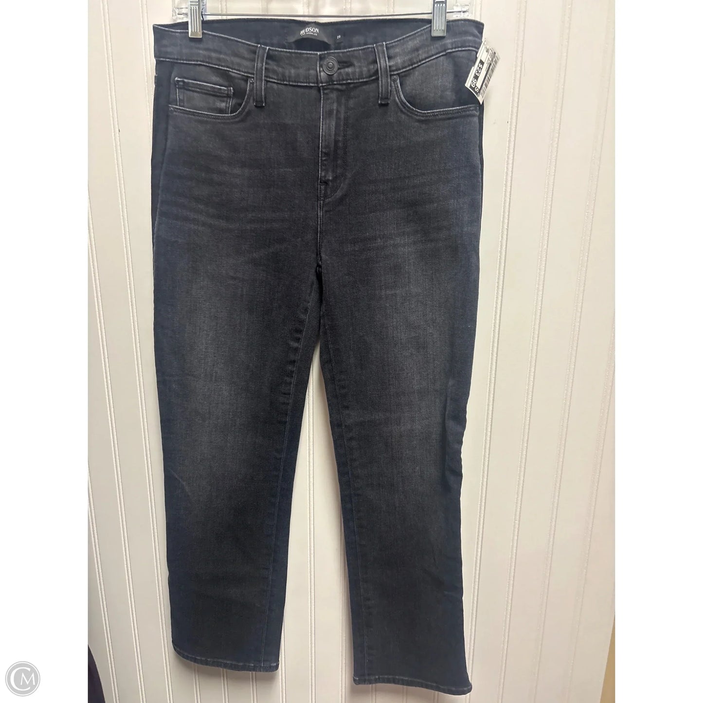 Jeans Straight By Hudson In Black Denim, Size: 6
