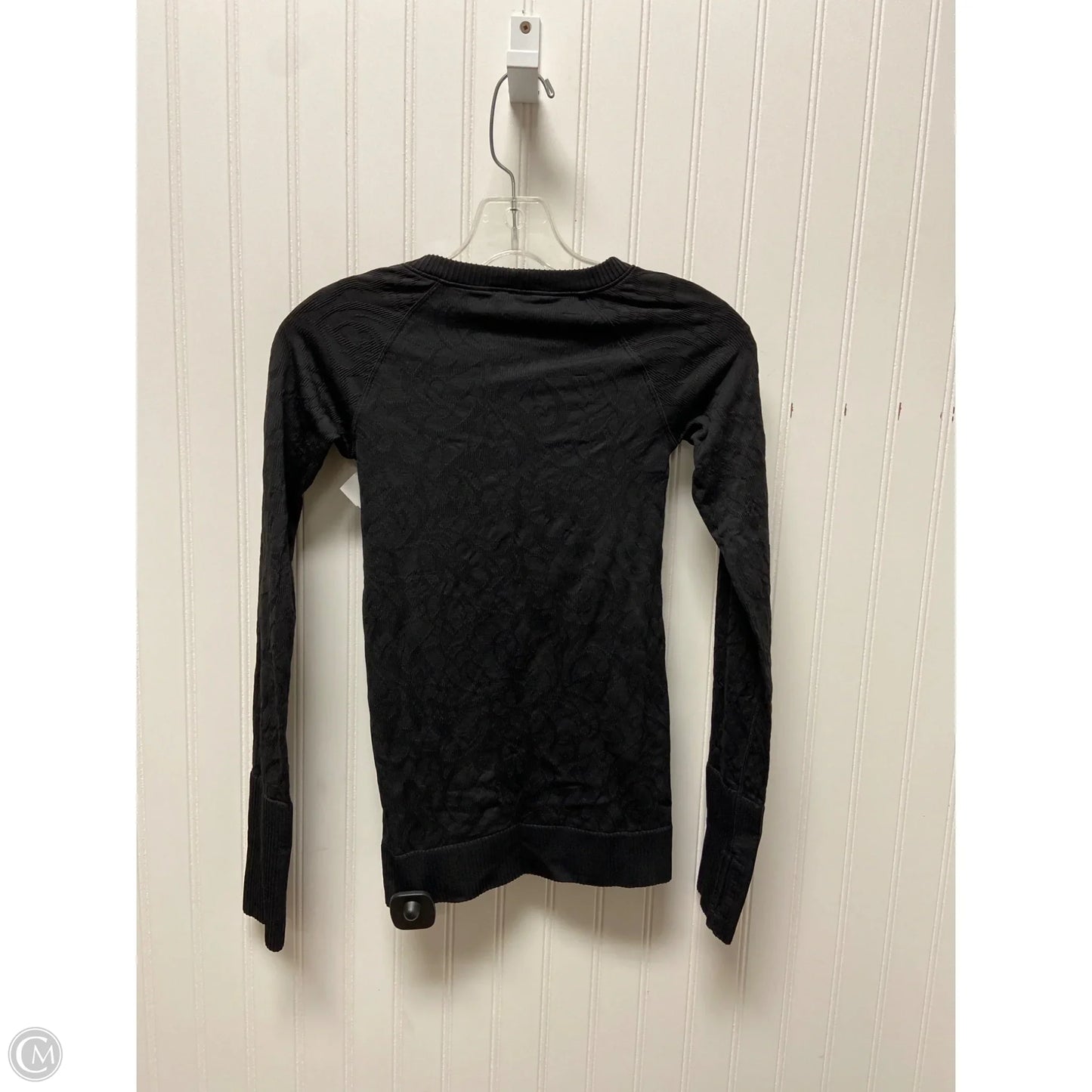 Athletic Top Long Sleeve Crewneck By Lululemon In Black, Size: L
