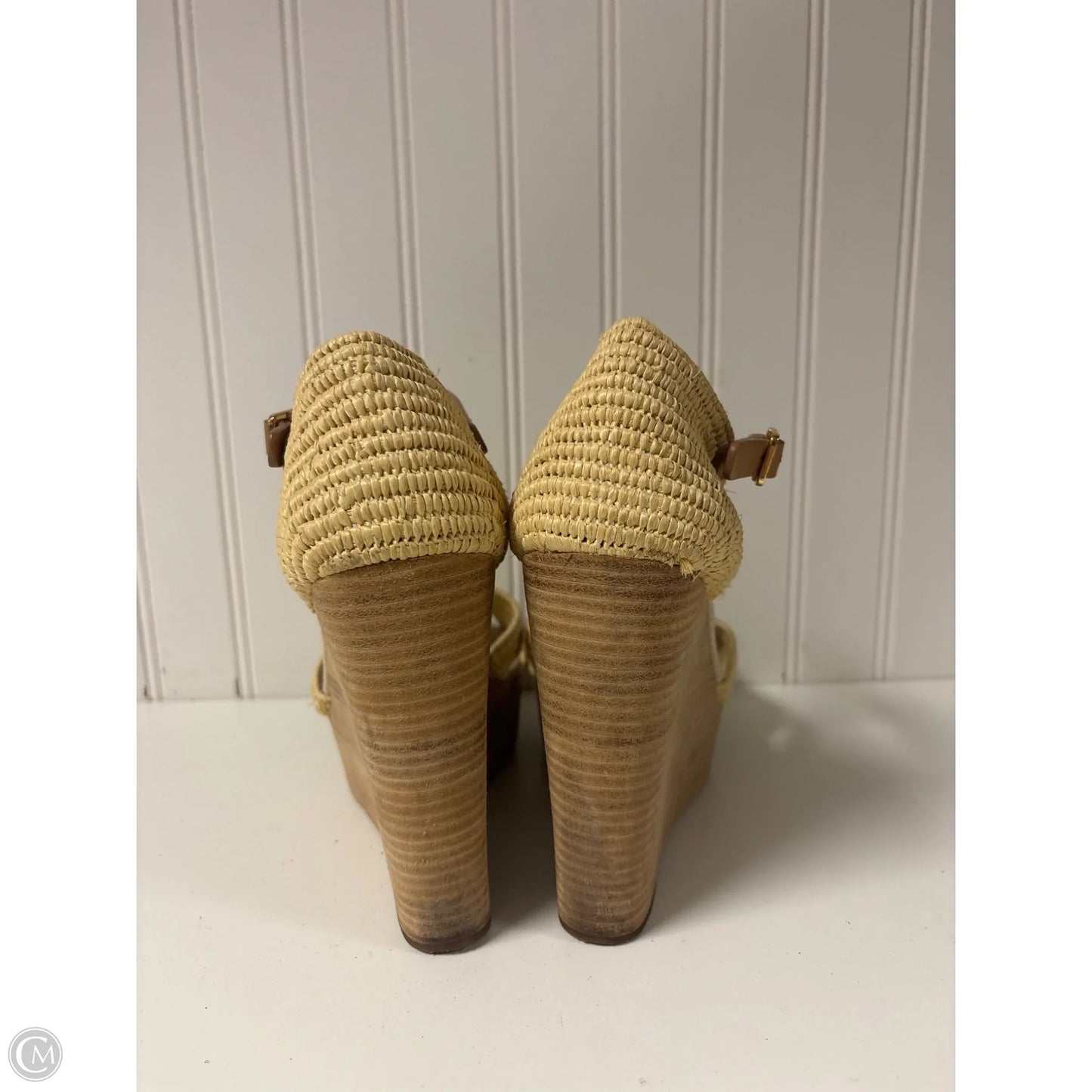 Sandals Designer By Tory Burch In Beige, Size: 9.5