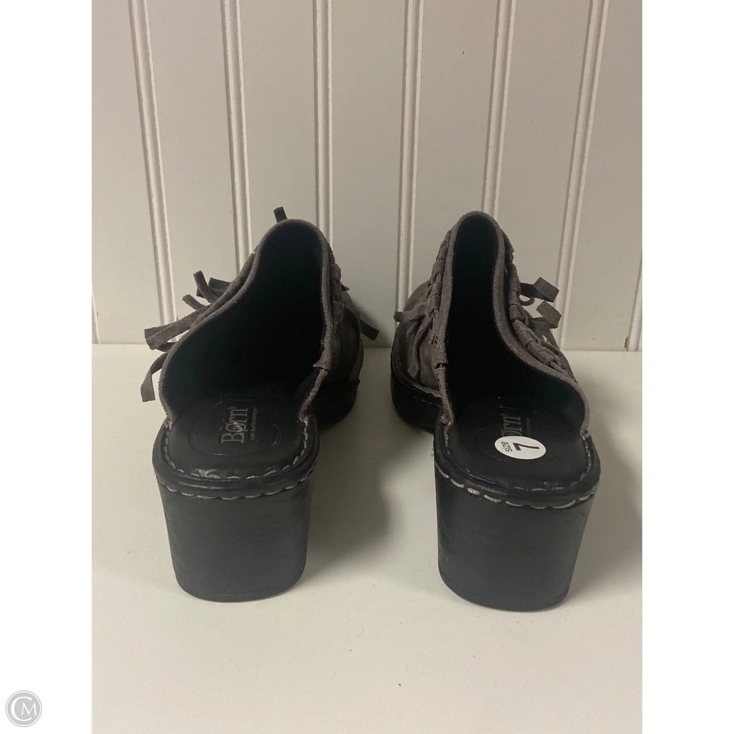 Shoes Heels Block By Born In Grey, Size: 7