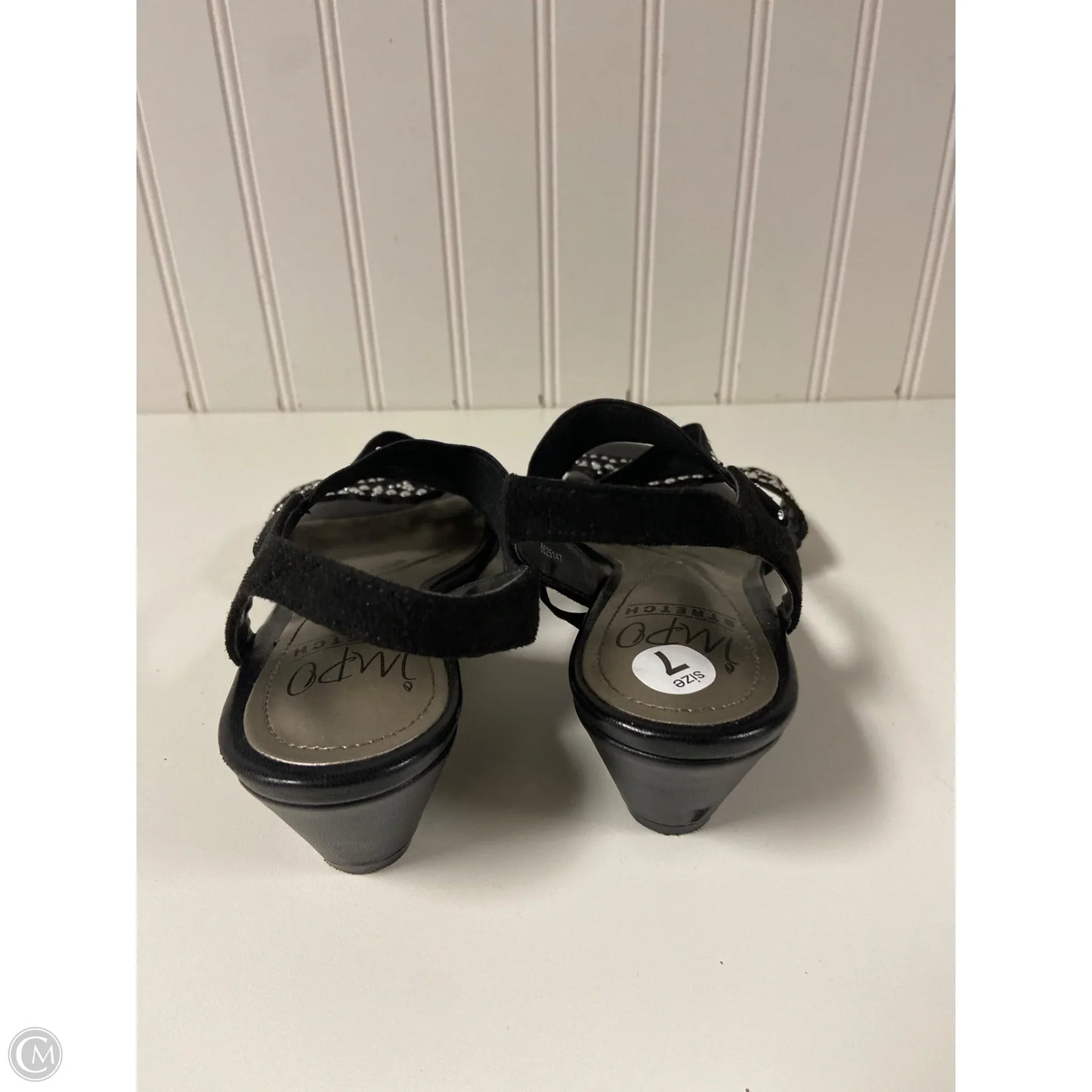 Sandals Heels Wedge By Impo In Black, Size: 7