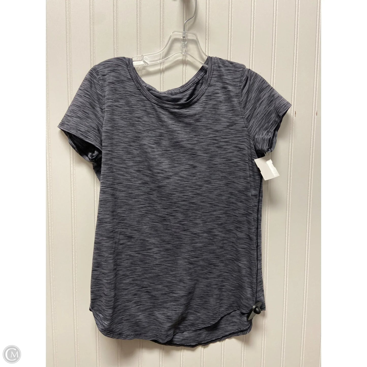 Athletic Top Short Sleeve By Lululemon In Grey, Size: S