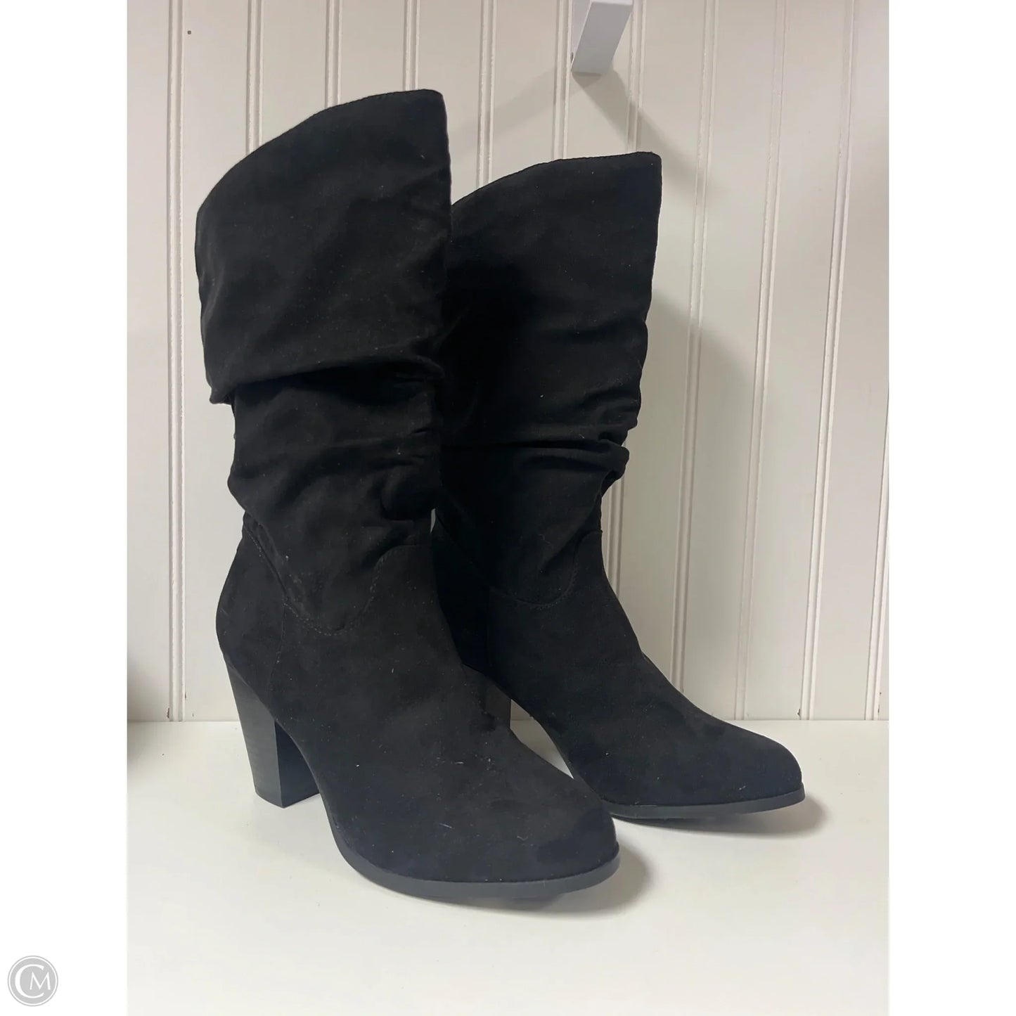 Boots Mid-calf Heels By Rampage In Black, Size: 9