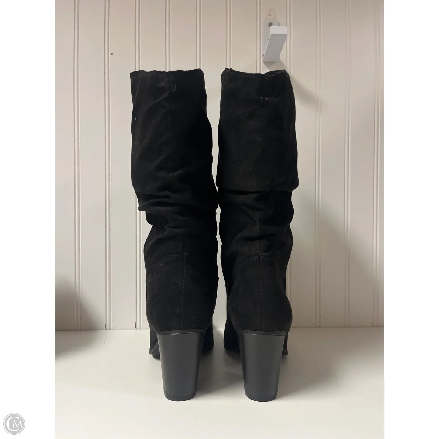 Boots Mid-calf Heels By Rampage In Black, Size: 9