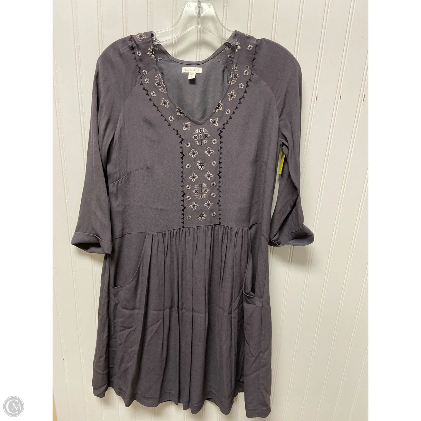Dress Casual Midi By Garnet Hill In Grey, Size: Xs