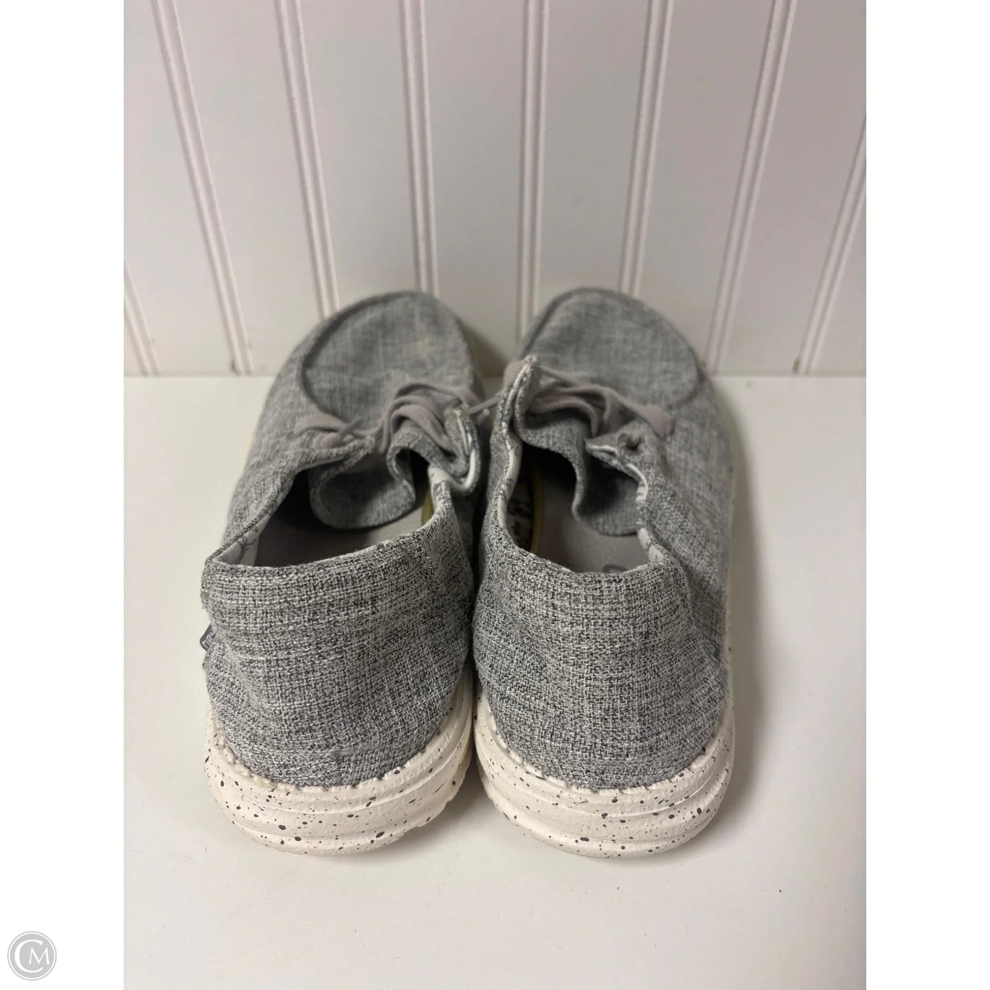 Shoes Flats By Hey Dude In Grey, Size: 9