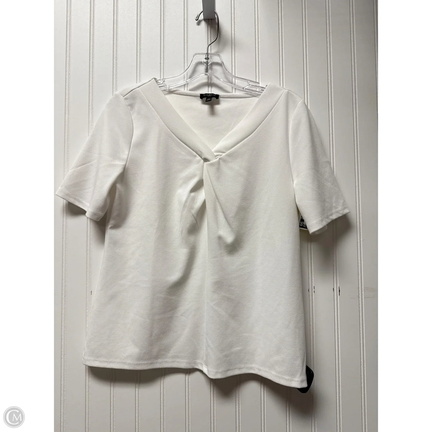 Top Short Sleeve By Talbots In White, Size: M