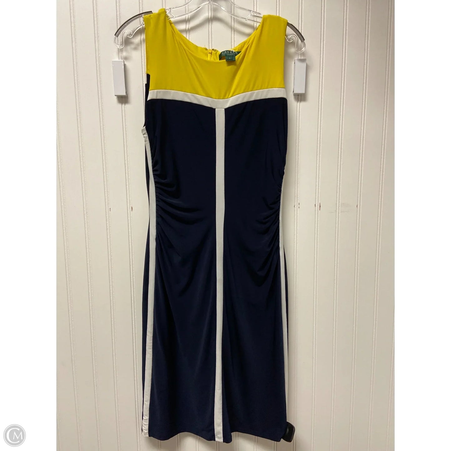 Dress Casual Midi By Lauren By Ralph Lauren In Navy, Size: S