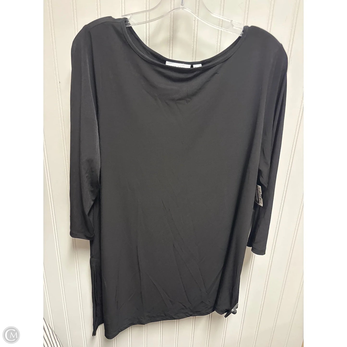 Tunic Long Sleeve By Susan Graver In Black, Size: L