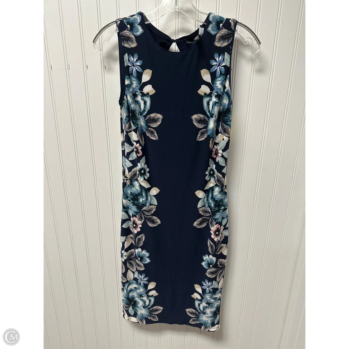 Dress Party Midi By White House Black Market In Navy, Size: Xs