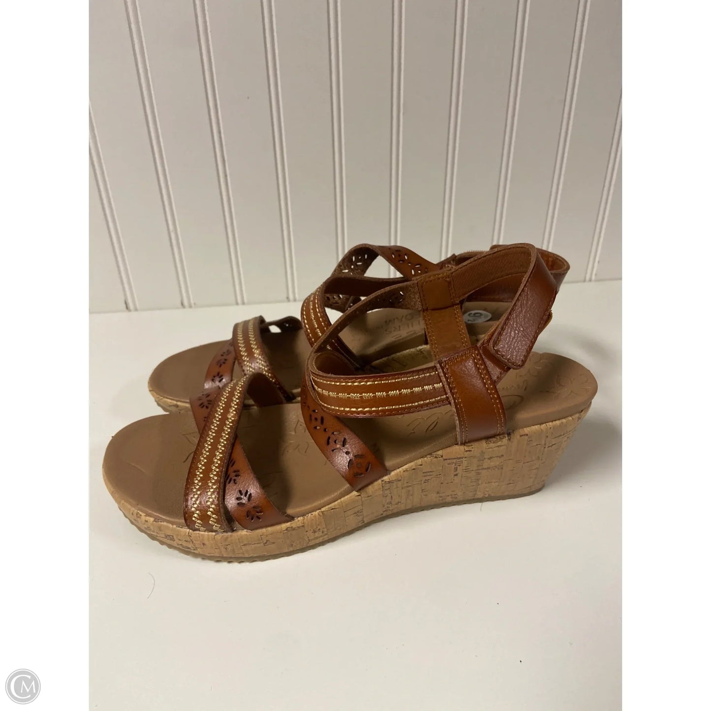 Shoes Heels Wedge By Skechers In Brown, Size: 9.5