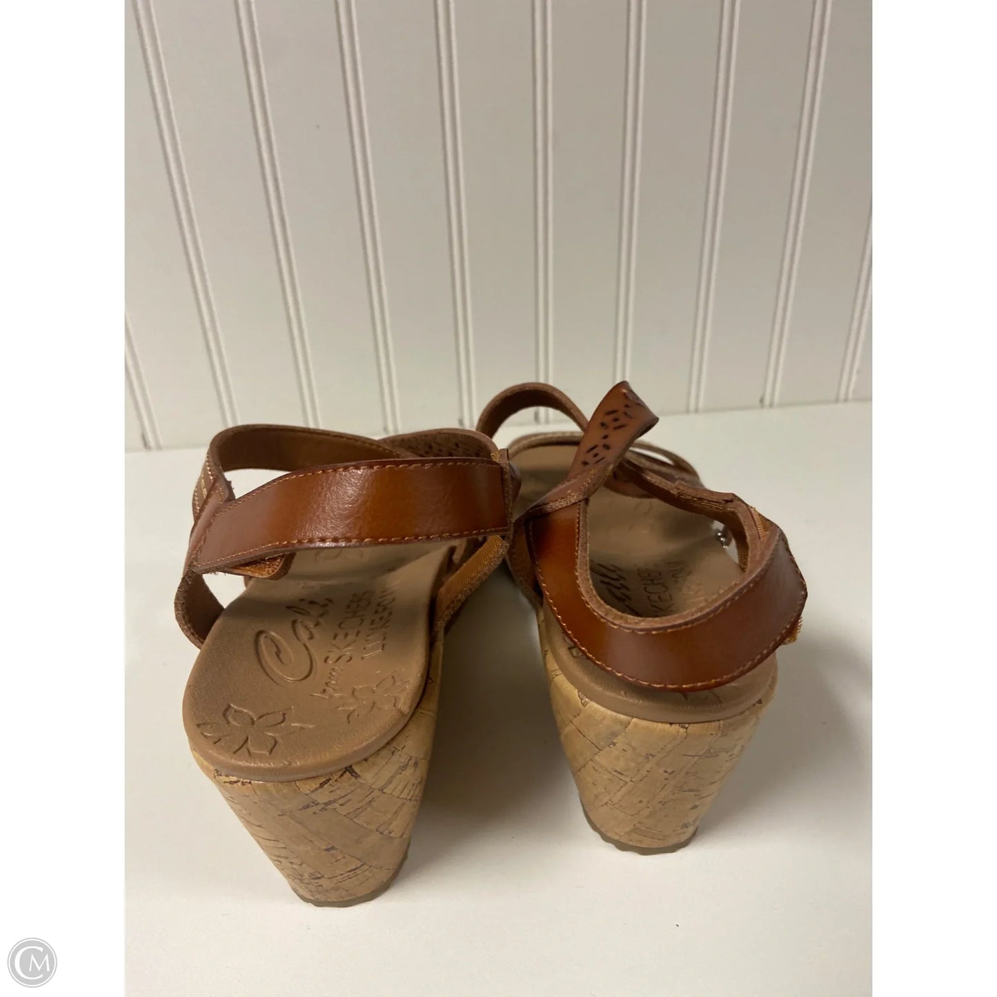 Shoes Heels Wedge By Skechers In Brown, Size: 9.5