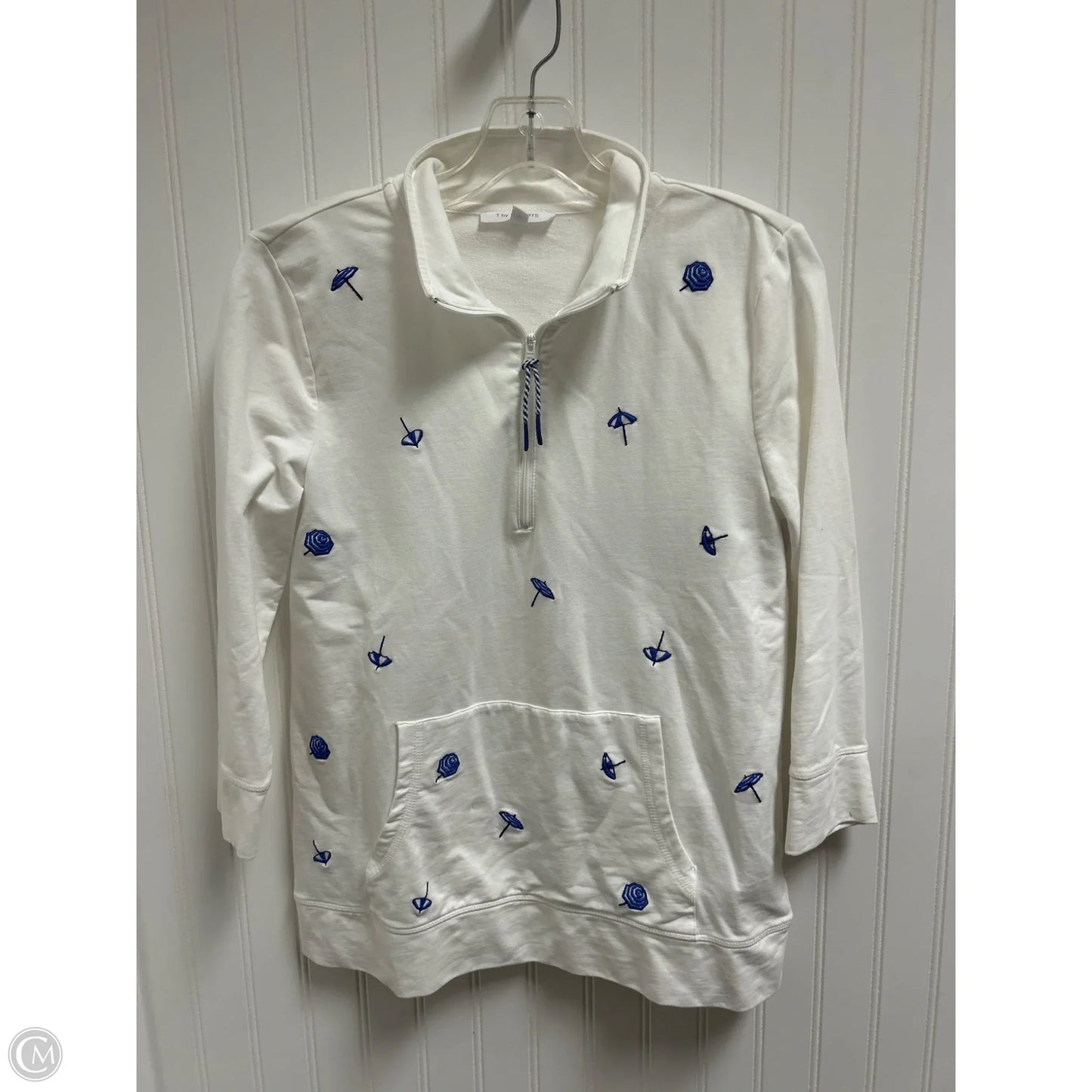 Jacket Other By Talbots In Blue & White, Size: Sp