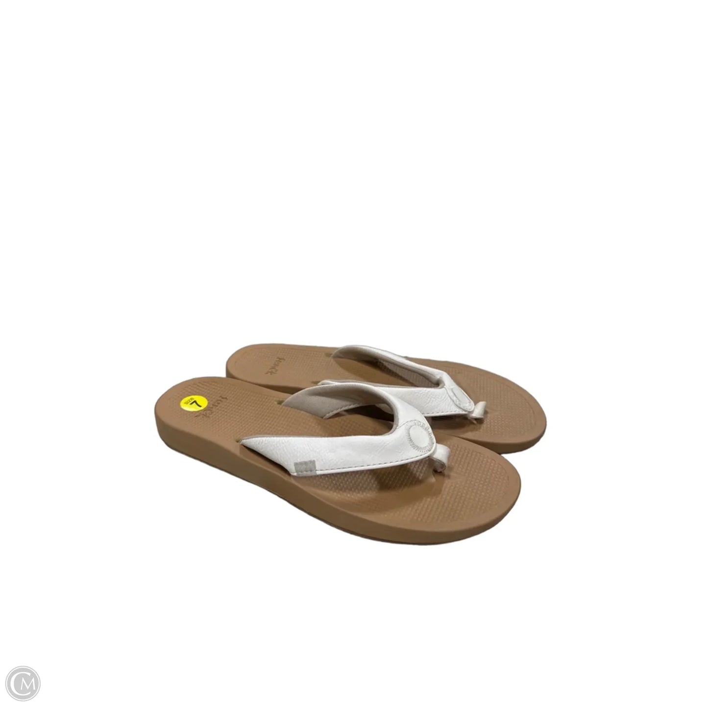 Sandals Flip Flops By Sanuk In White, Size: 7