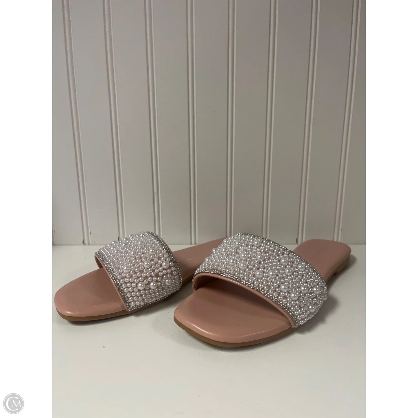 Sandals Flats By Top Moda In Pink, Size: 8
