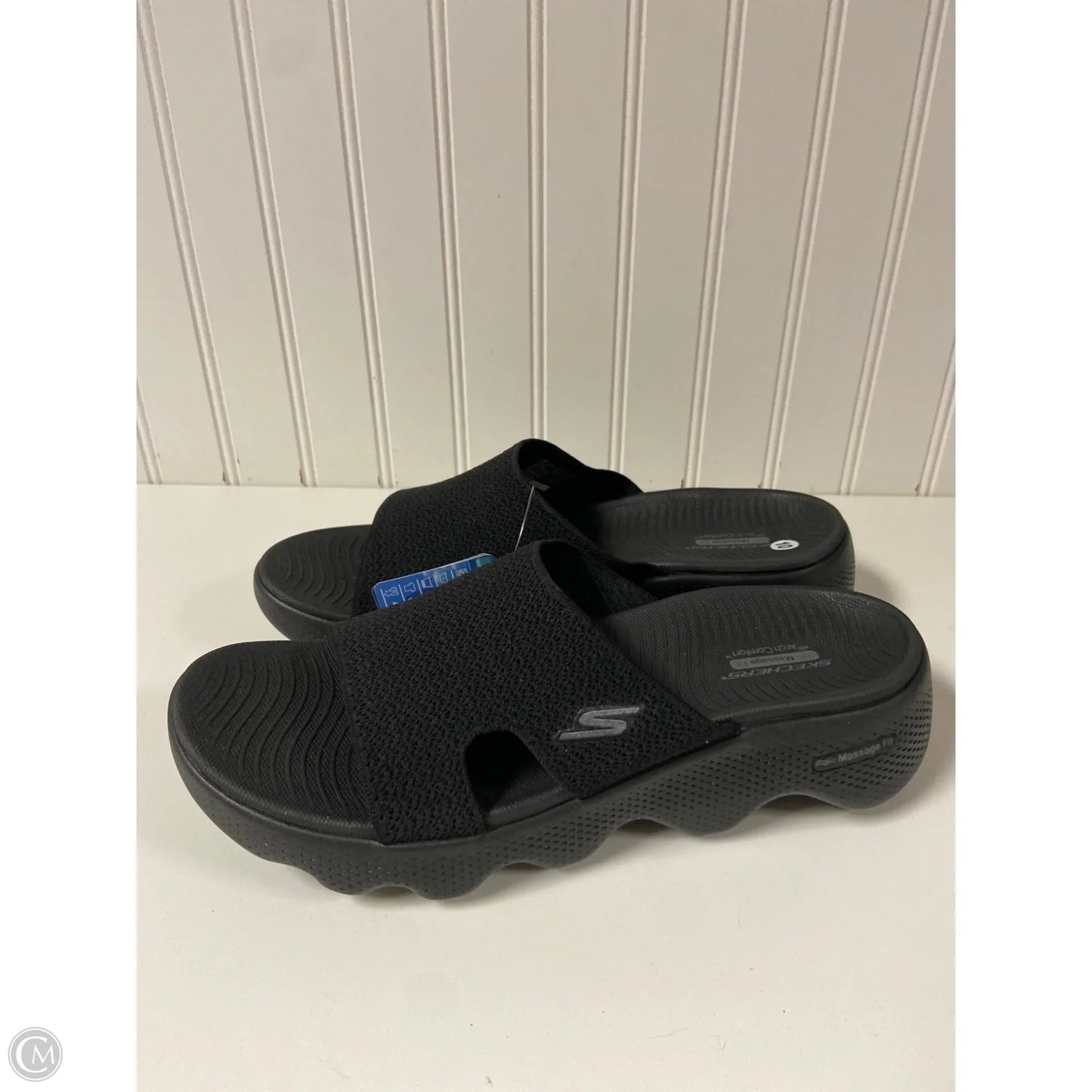 Sandals Flats By Skechers In Black, Size: 10