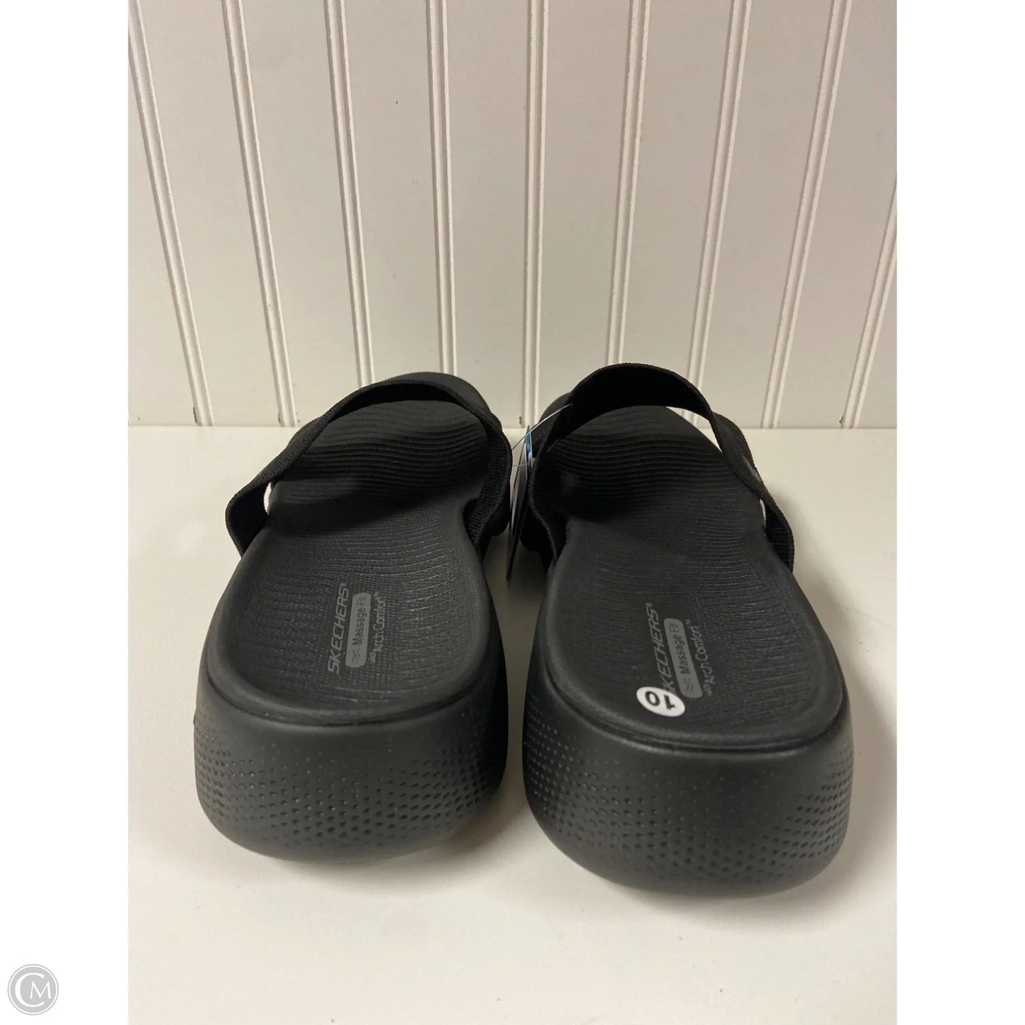 Sandals Flats By Skechers In Black, Size: 10