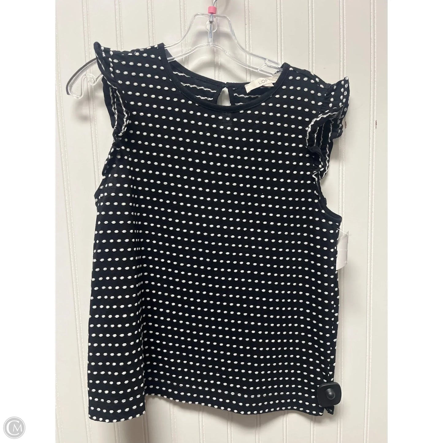Top Sleeveless By Loft In Polkadot Pattern, Size: S