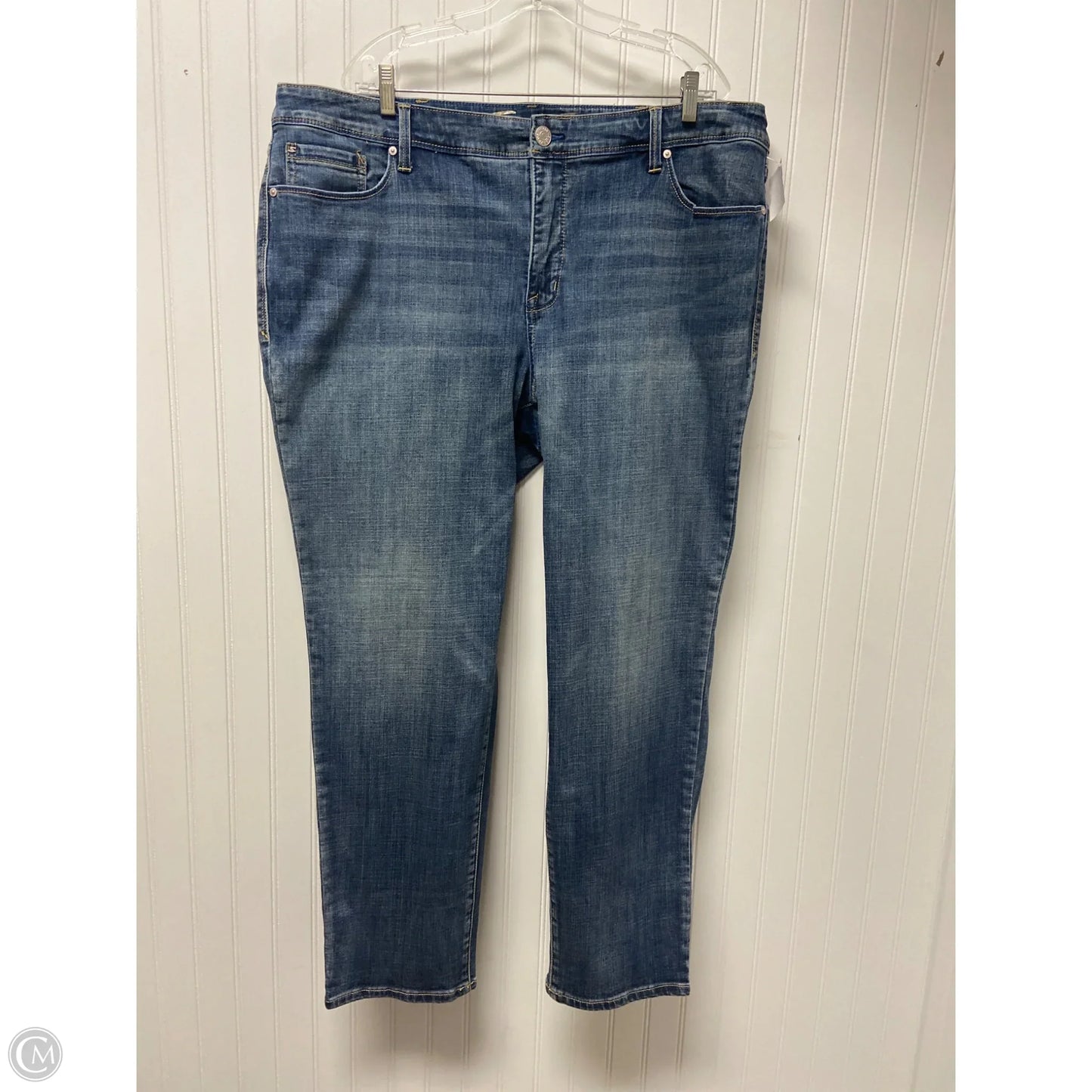 Jeans Skinny By Seven 7 In Blue Denim, Size: 22