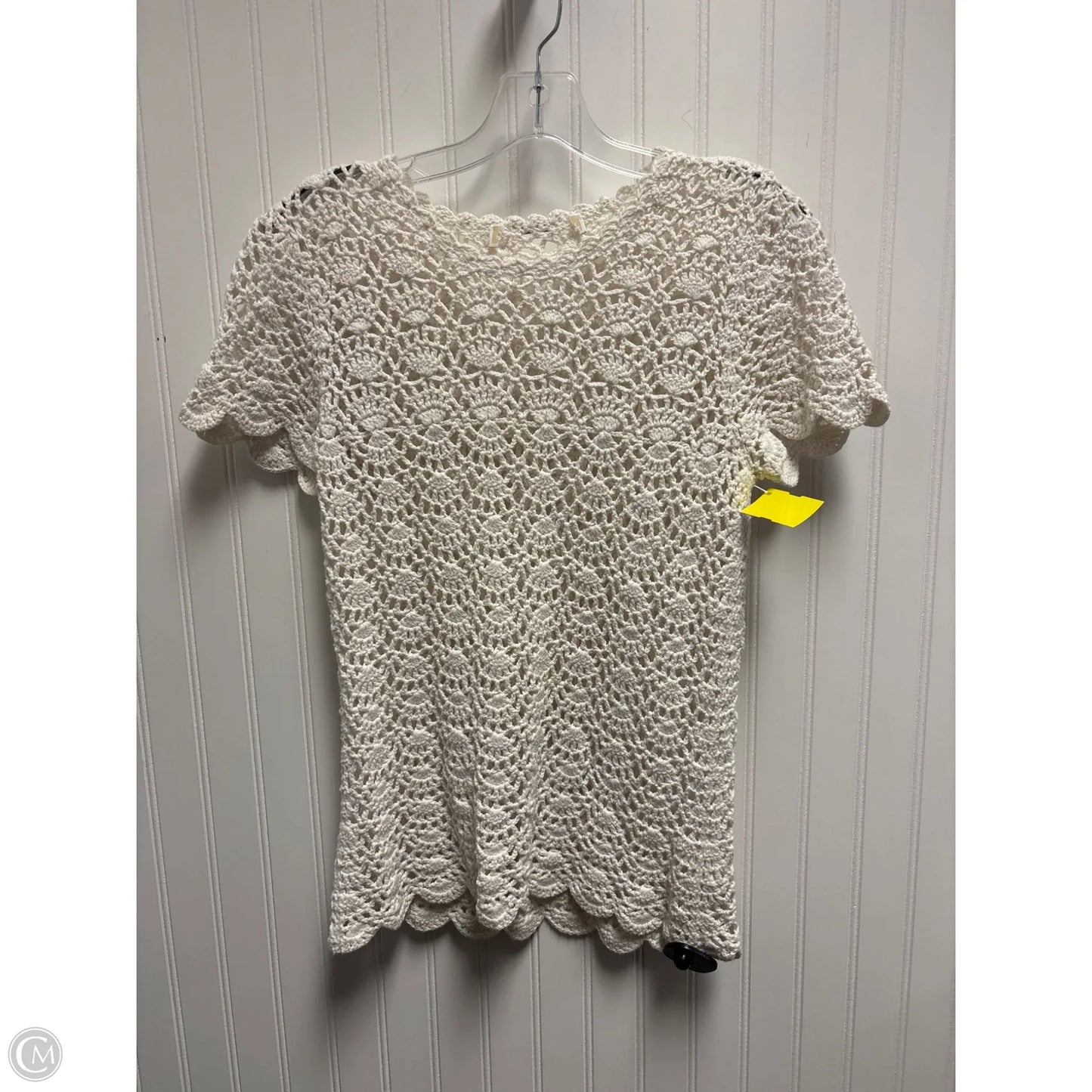 Top Short Sleeve By Michael By Michael Kors In White, Size: M