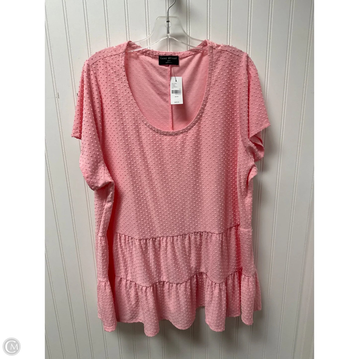Top Short Sleeve By Lane Bryant In Pink, Size: 2x