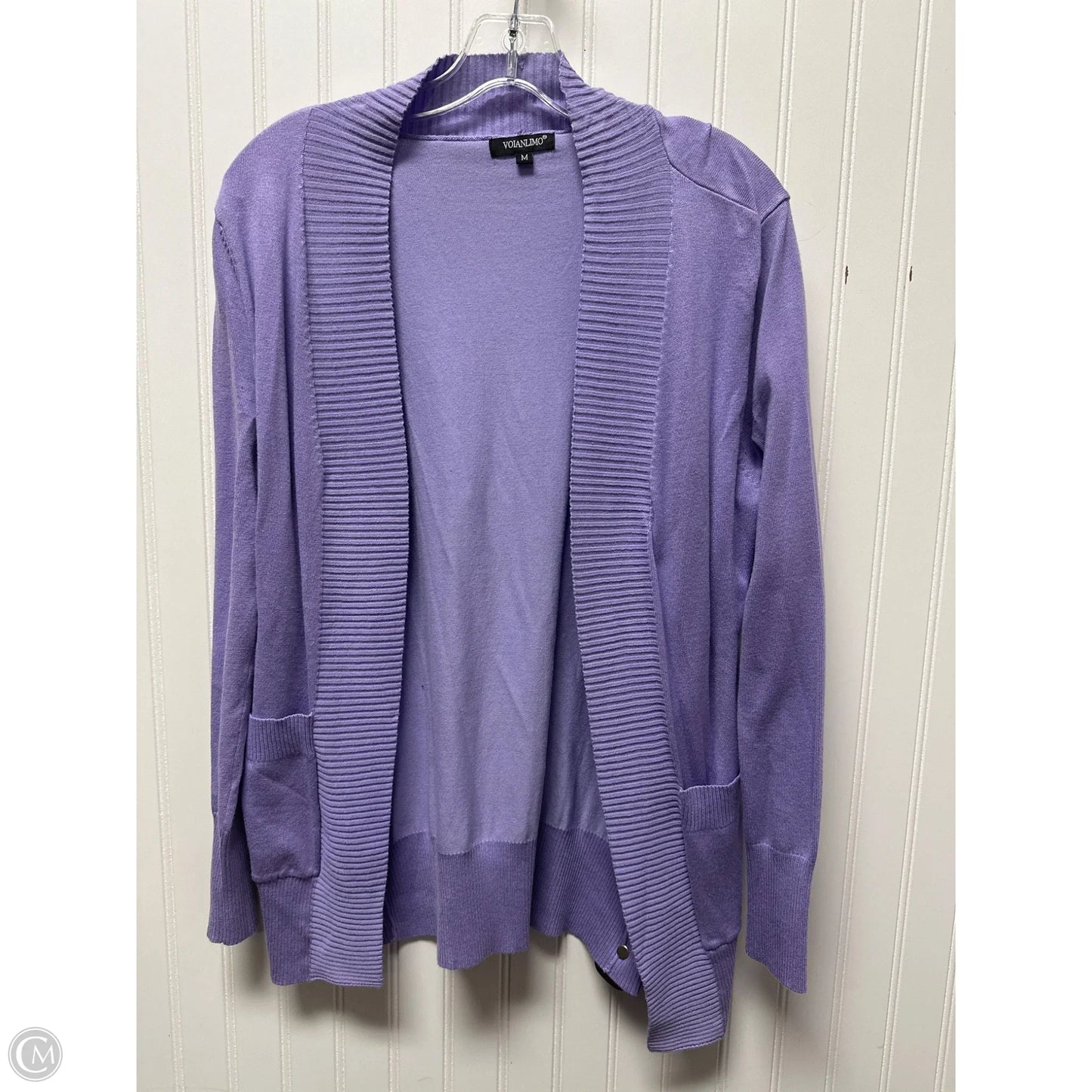 Cardigan By Clothes Mentor In Purple, Size: M