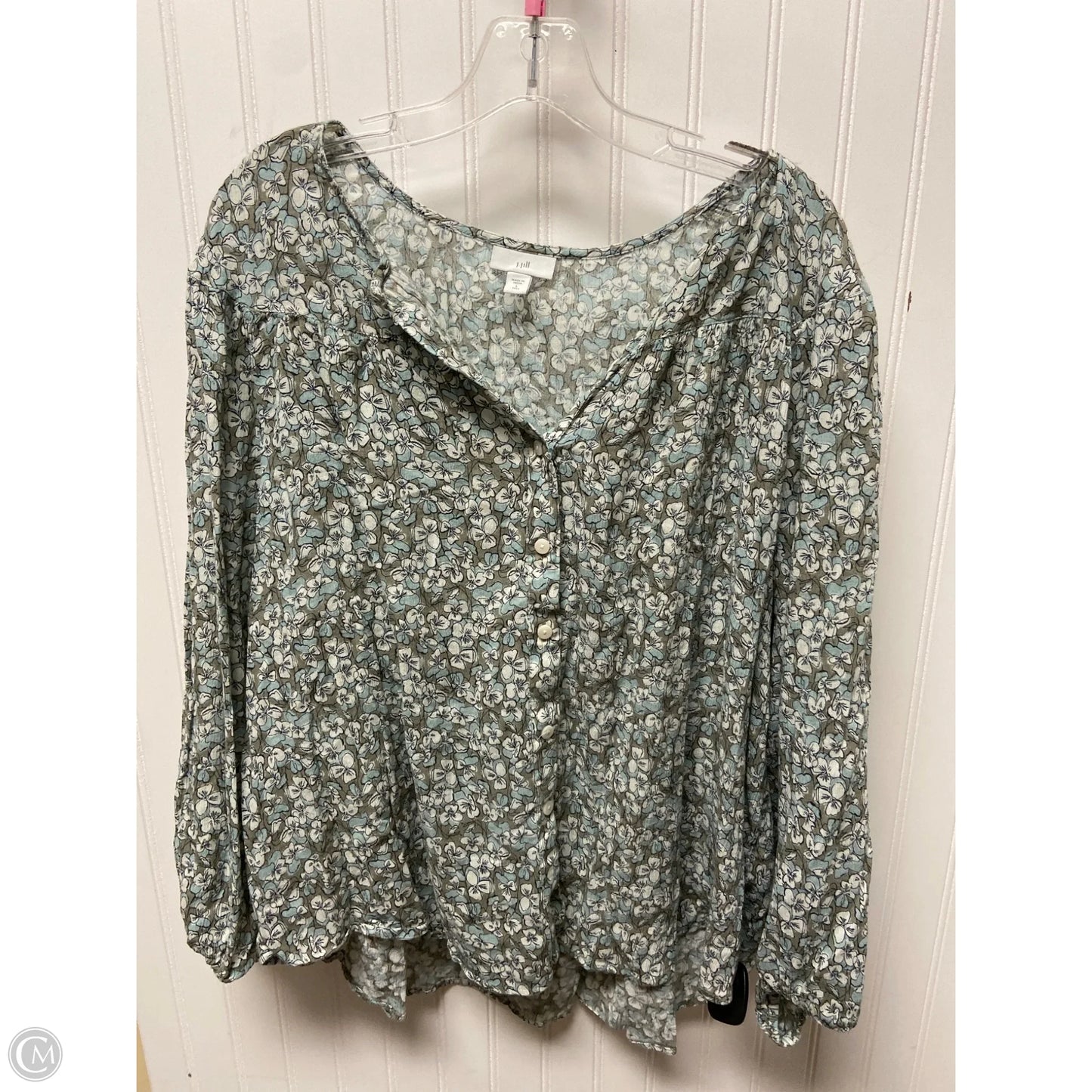 Top Long Sleeve By J. Jill In Blue, Size: L