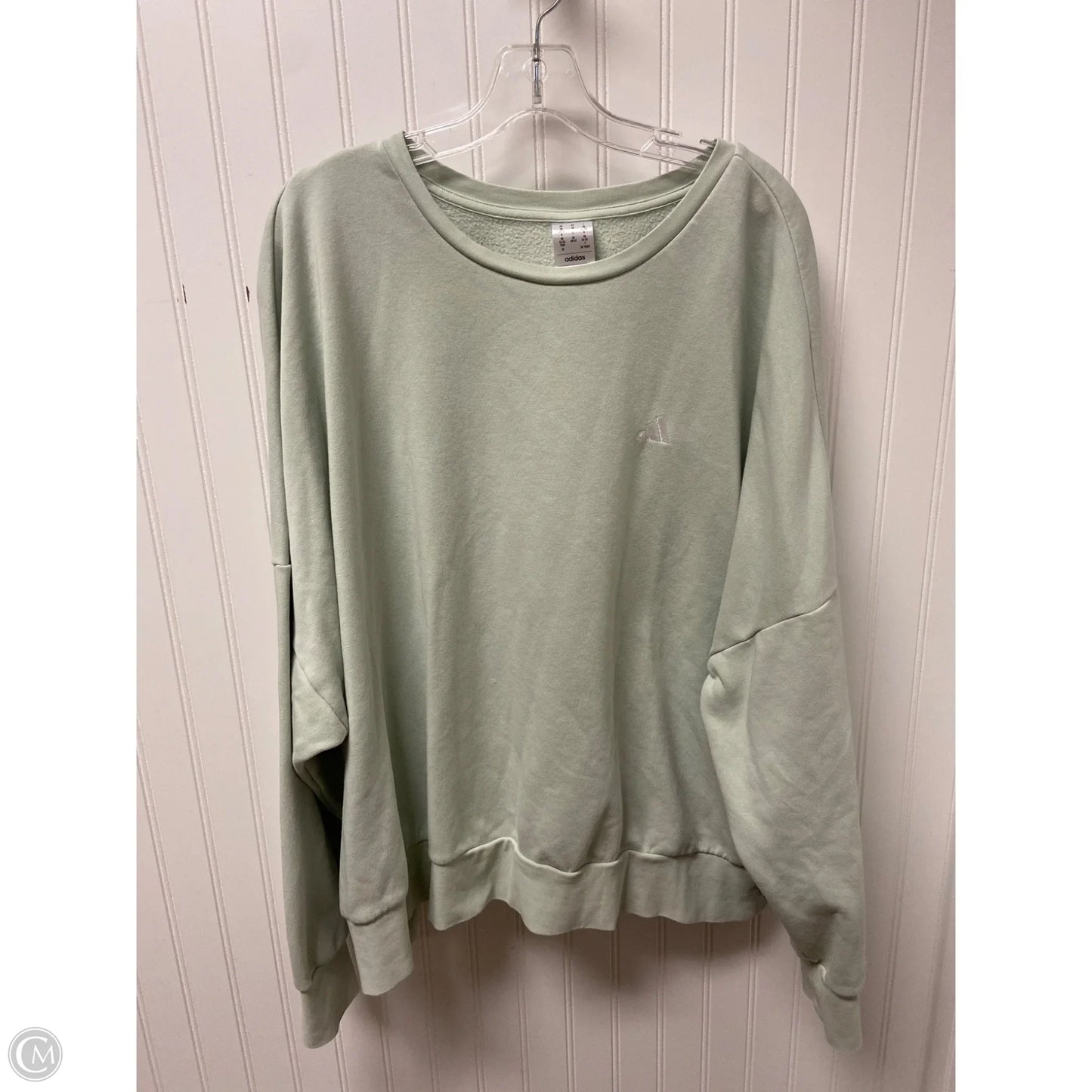 Sweatshirt Crewneck By Adidas In Green, Size: 3x