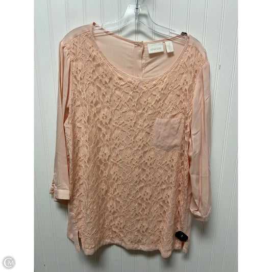 Top Long Sleeve By Chicos In Pink, Size: L