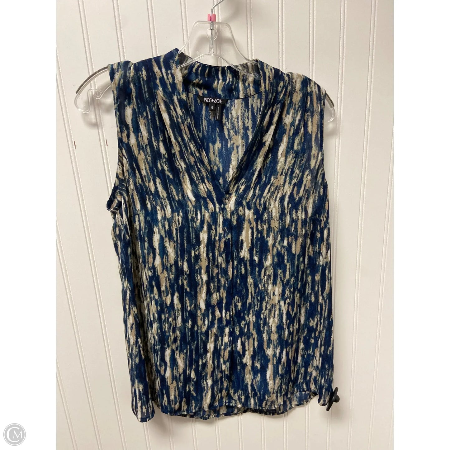 Top Sleeveless By Nic + Zoe In Pink & Tan, Size: M