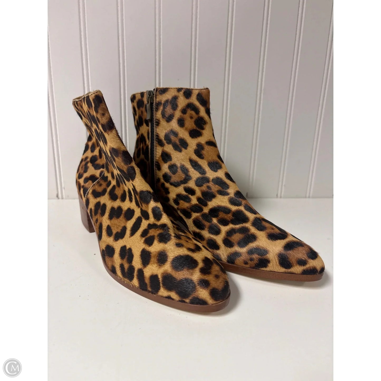 Boots Ankle Heels By J. Crew In Animal Print, Size: 7