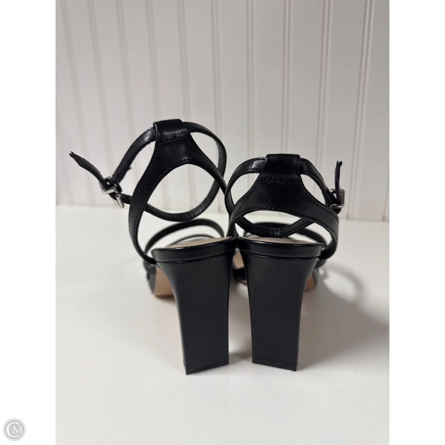 Sandals Heels Block By Mix No 6 In Black, Size: 7
