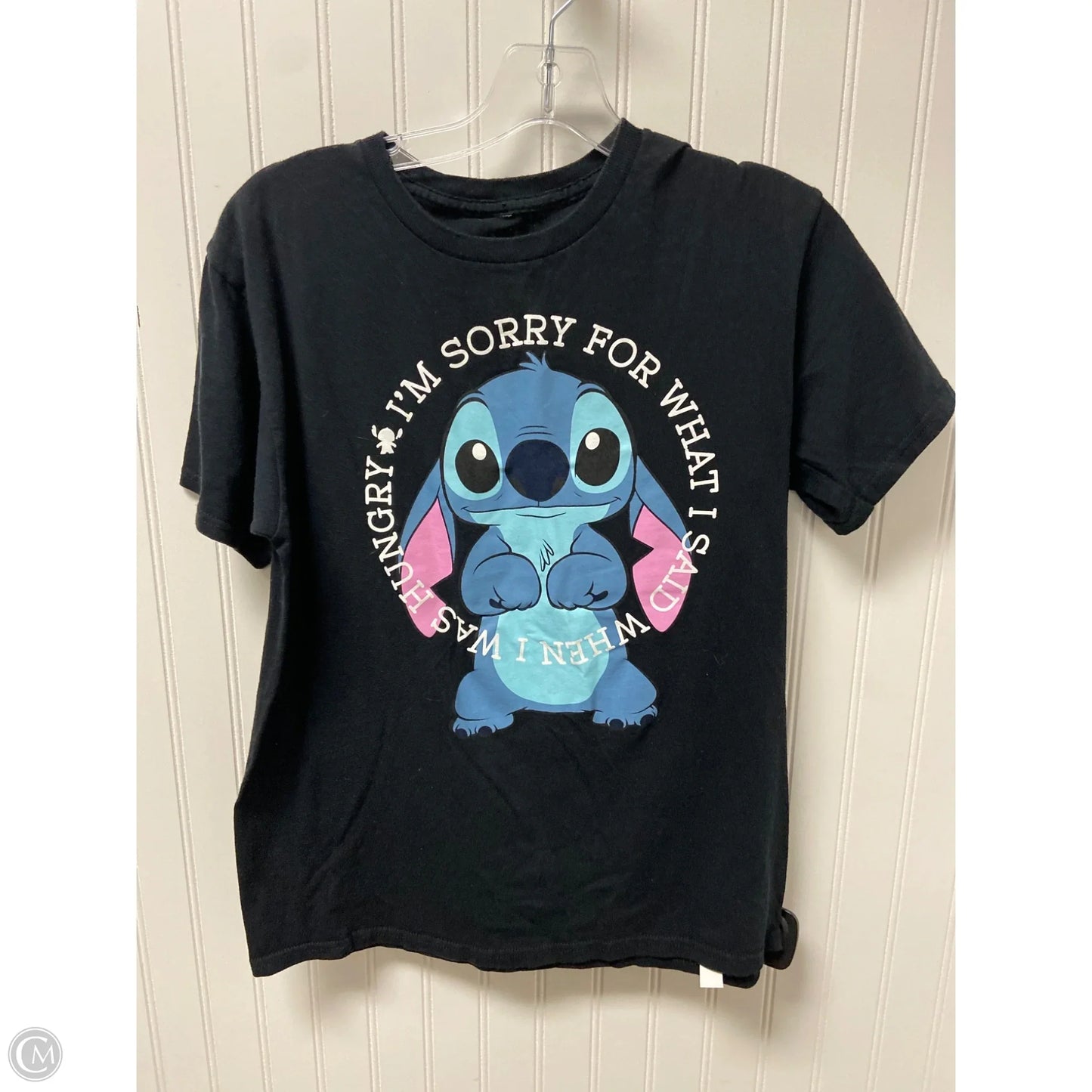 Top Short Sleeve Basic By Disney Store In Black, Size: Xl
