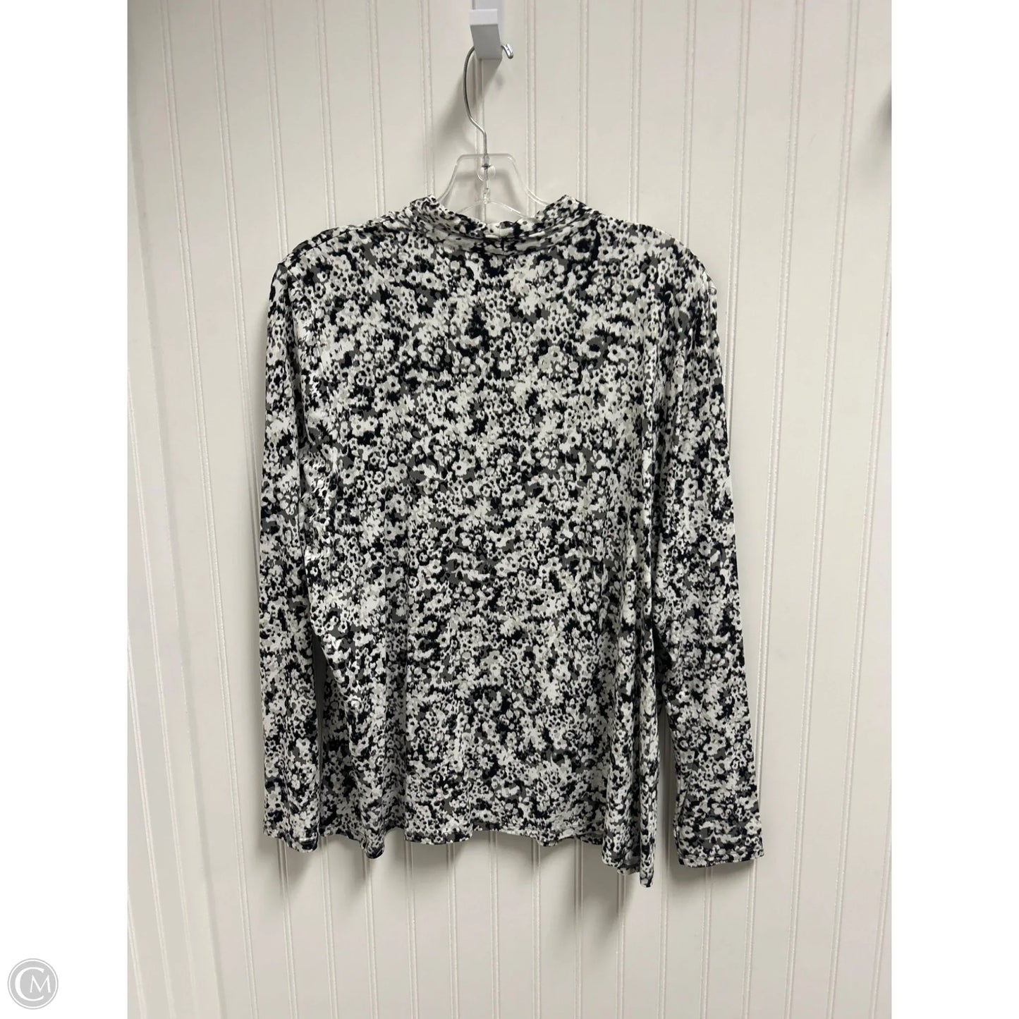 Top Long Sleeve By Talbots In Black & White, Size: 2x