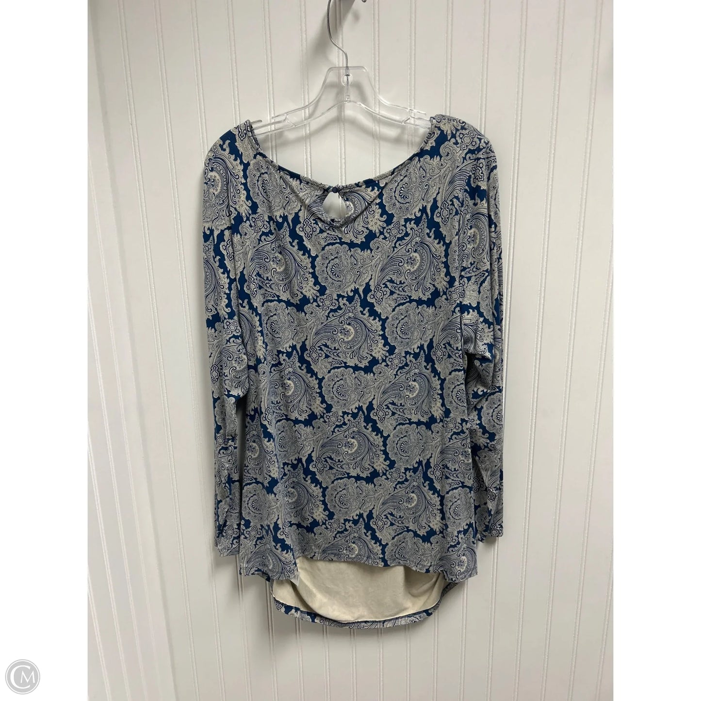 Top Long Sleeve By Talbots In Paisley Print, Size: 2x