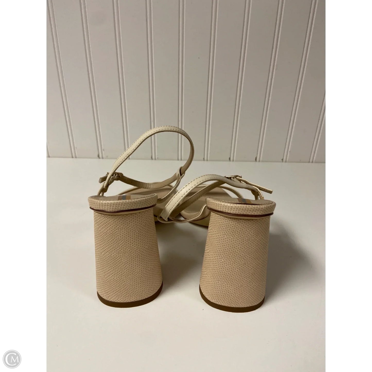 Sandals Heels Block By Sam Edelman In Cream, Size: 7
