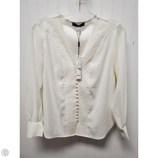 Top Long Sleeve By Tahari In Ivory, Size: Sp