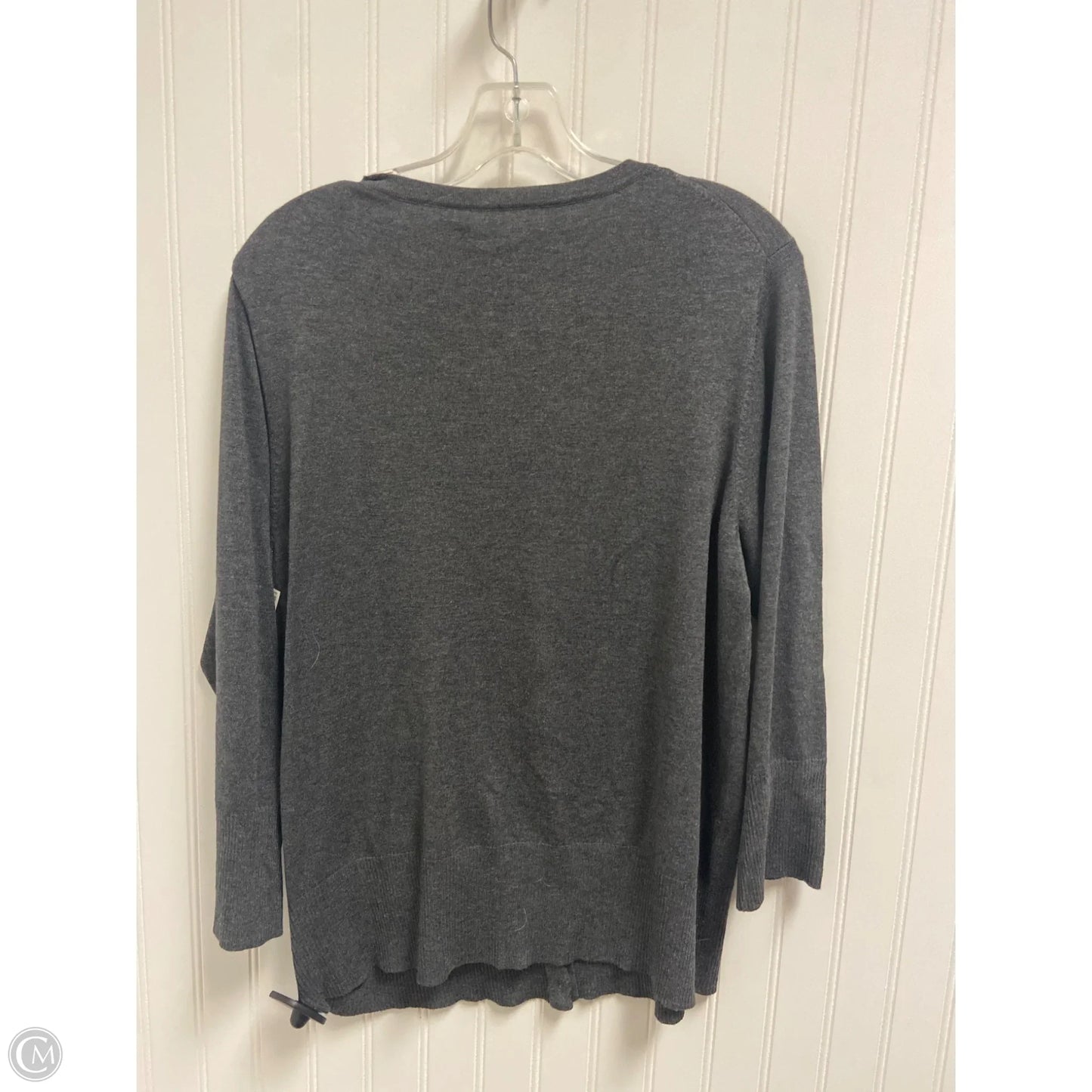 Sweater Cardigan By Clothes Mentor In Grey, Size: Xl