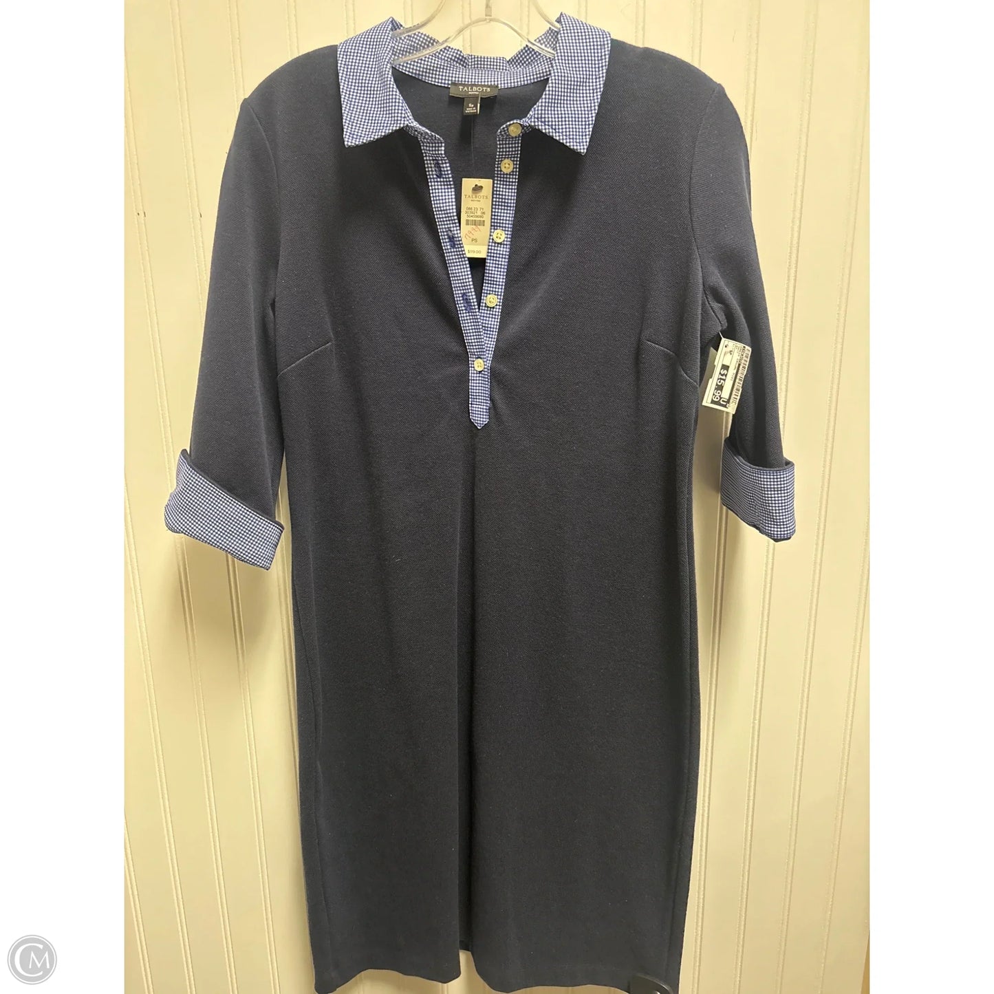 Dress Casual Midi By Talbots In Navy, Size: Sp