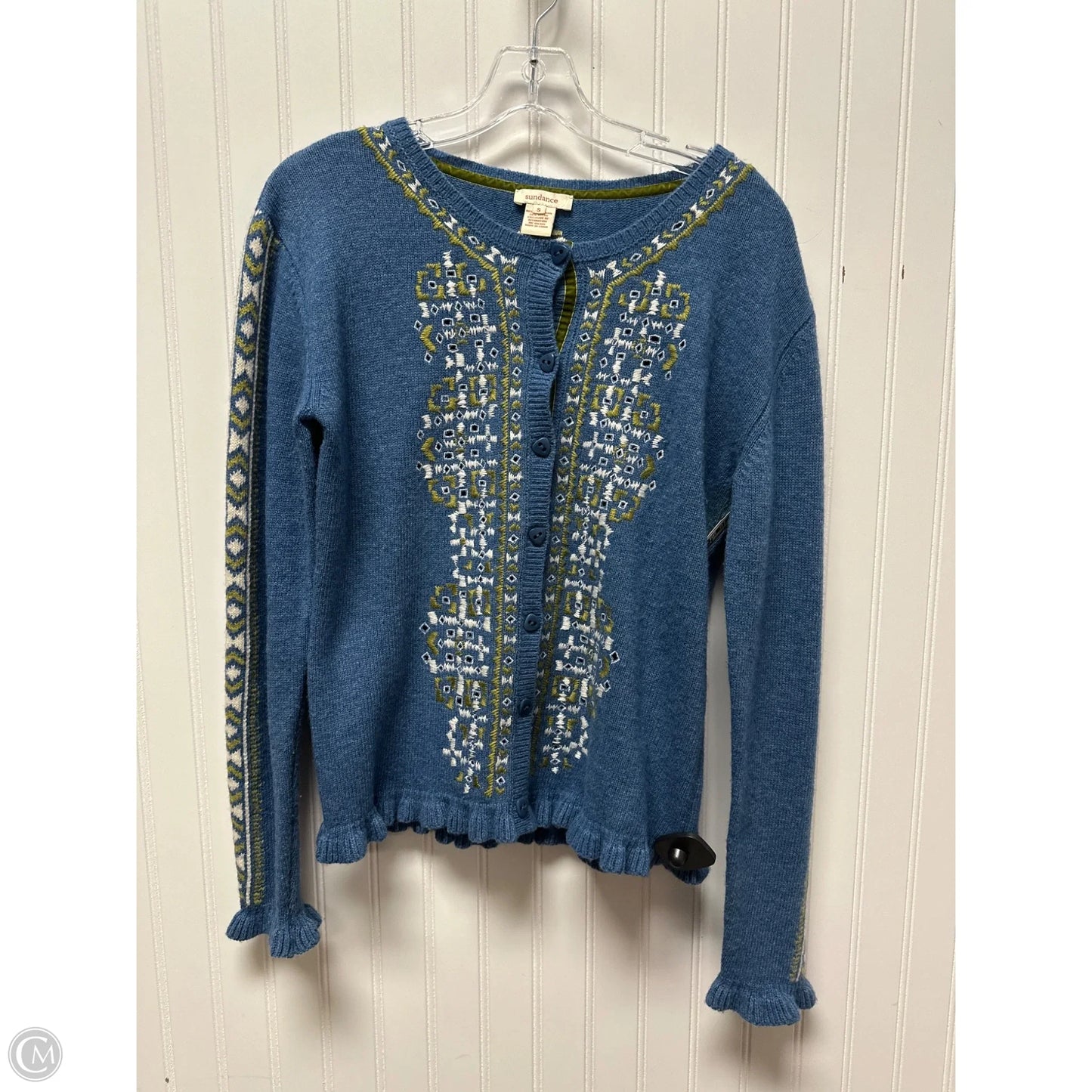 Sweater Cardigan By Sundance In Blue & Green, Size: S