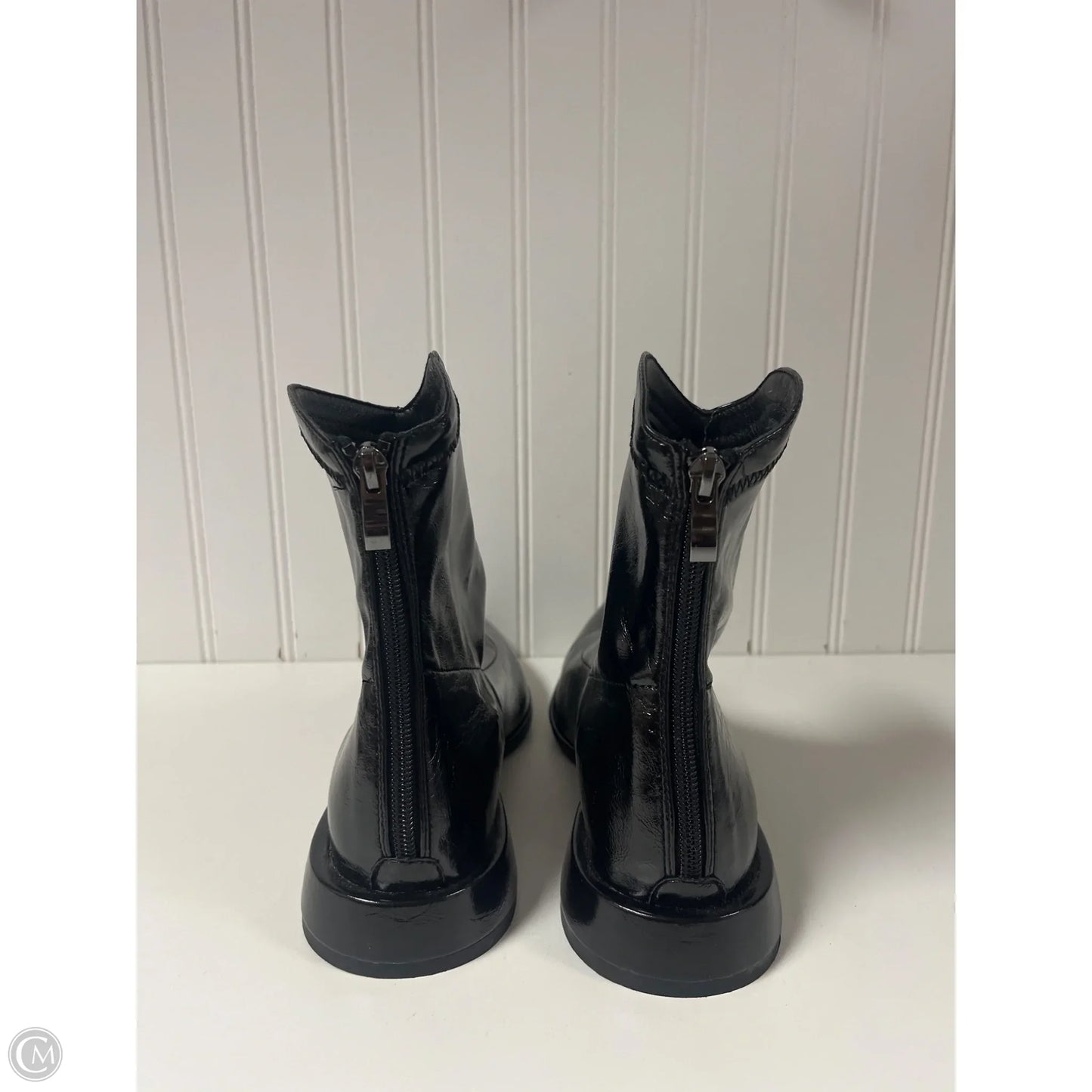 Boots Ankle Heels By Clothes Mentor In Black, Size: 7.5