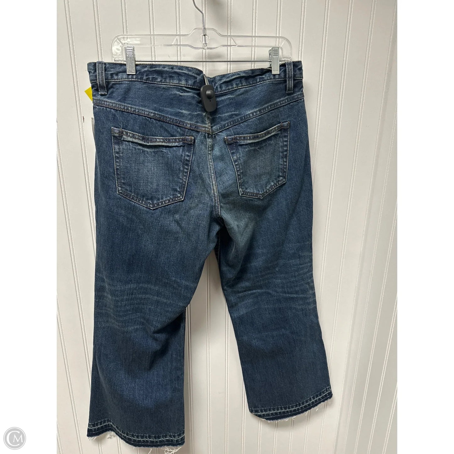 Jeans Cropped By Free People In Blue Denim, Size: 12