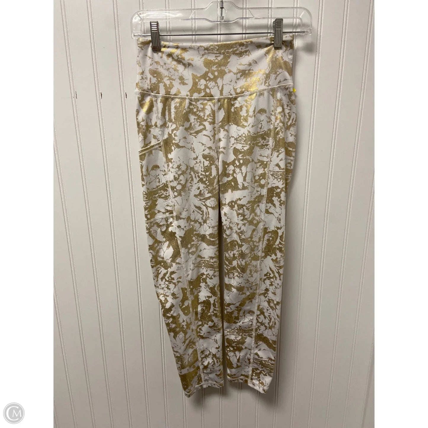 Pants Designer By Lilly Pulitzer In Gold & White, Size: S