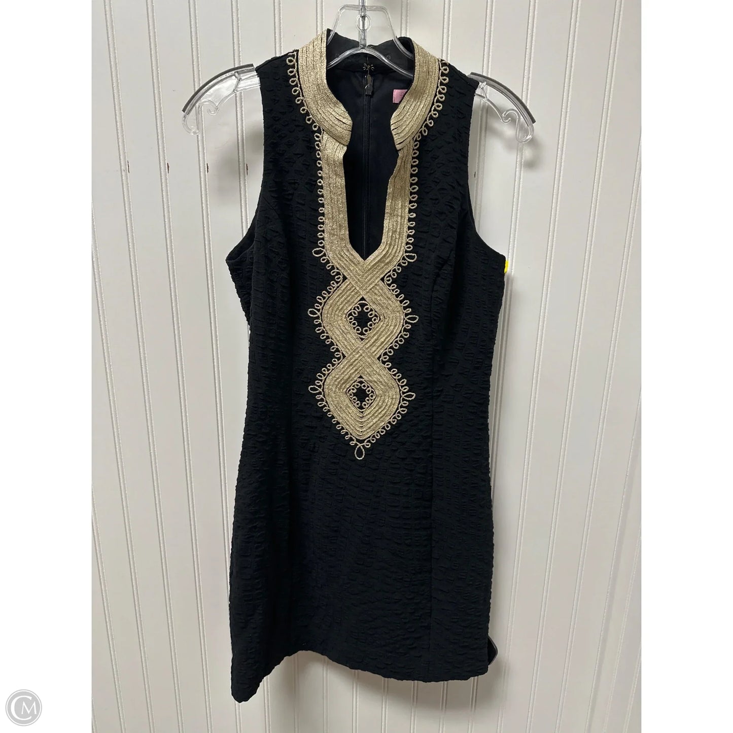 Dress Designer By Lilly Pulitzer In Black & Gold, Size: S