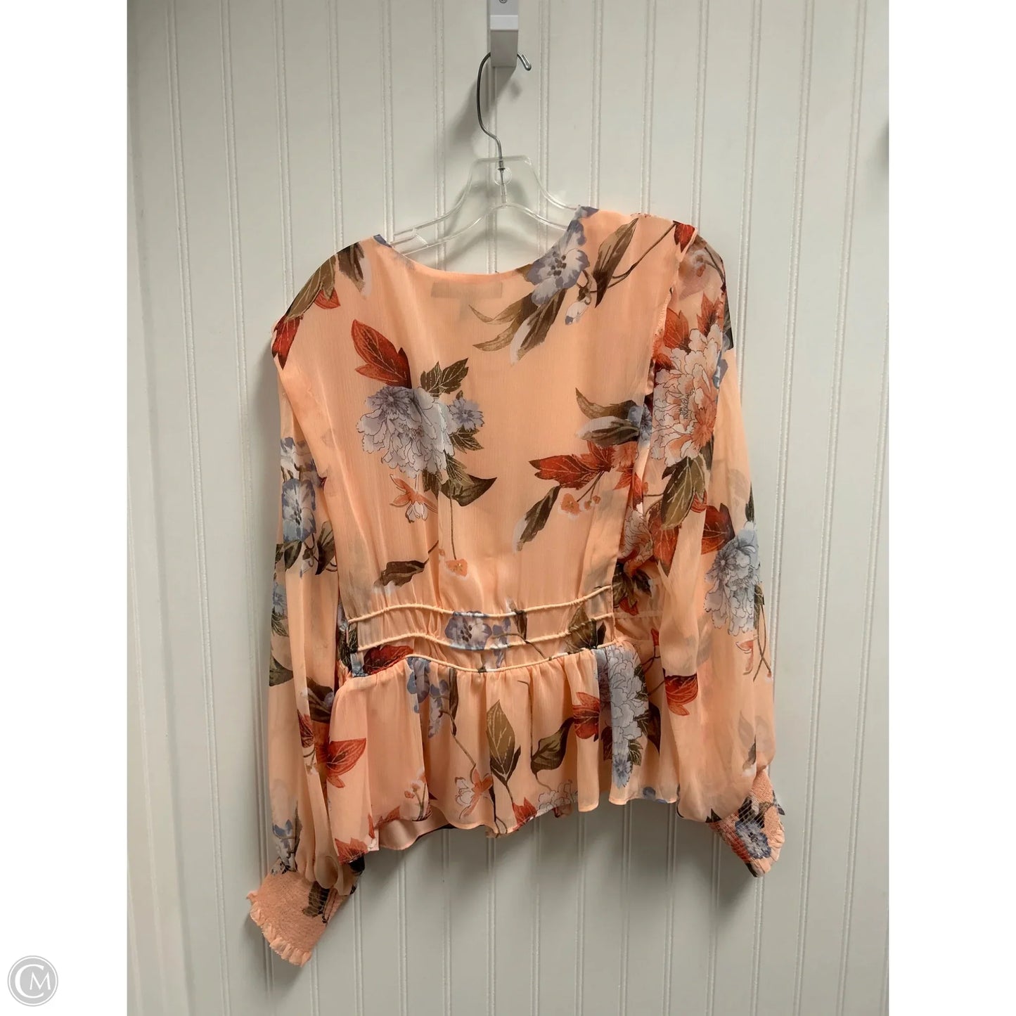 Top Long Sleeve By White House Black Market In Orange, Size: L