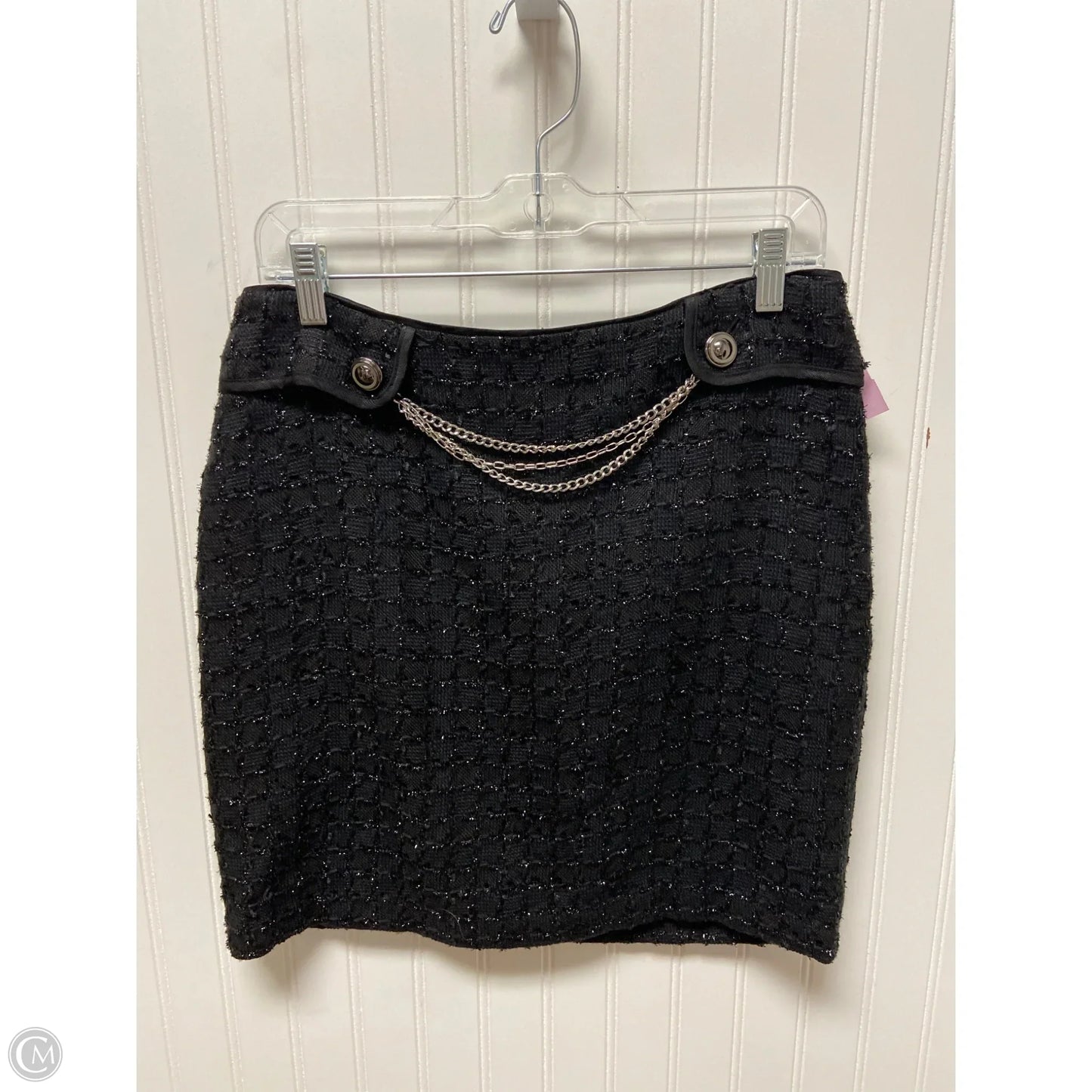 Skirt Mini & Short By White House Black Market In Black & Silver, Size: 6