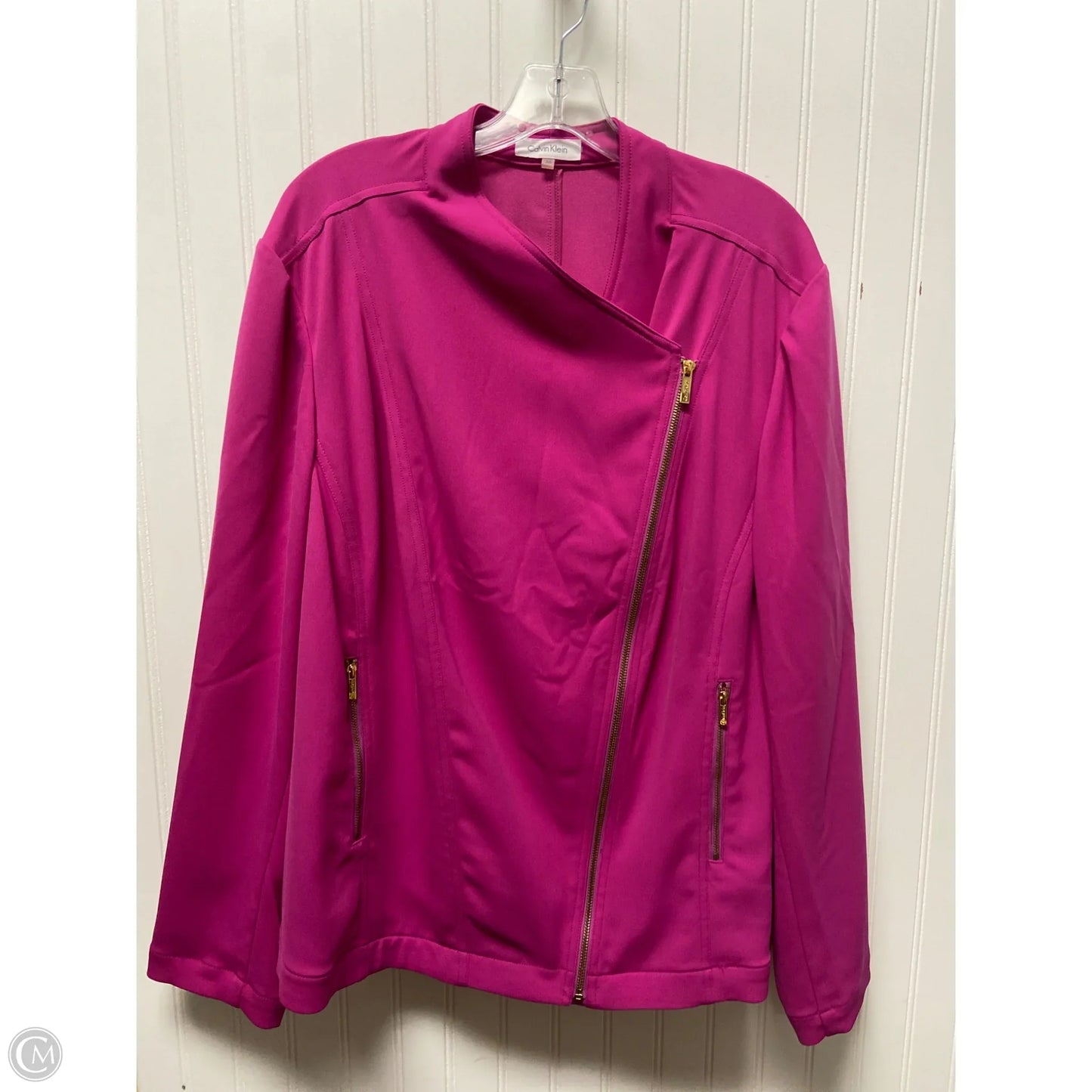 Jacket Moto By Calvin Klein In Purple, Size: 2x