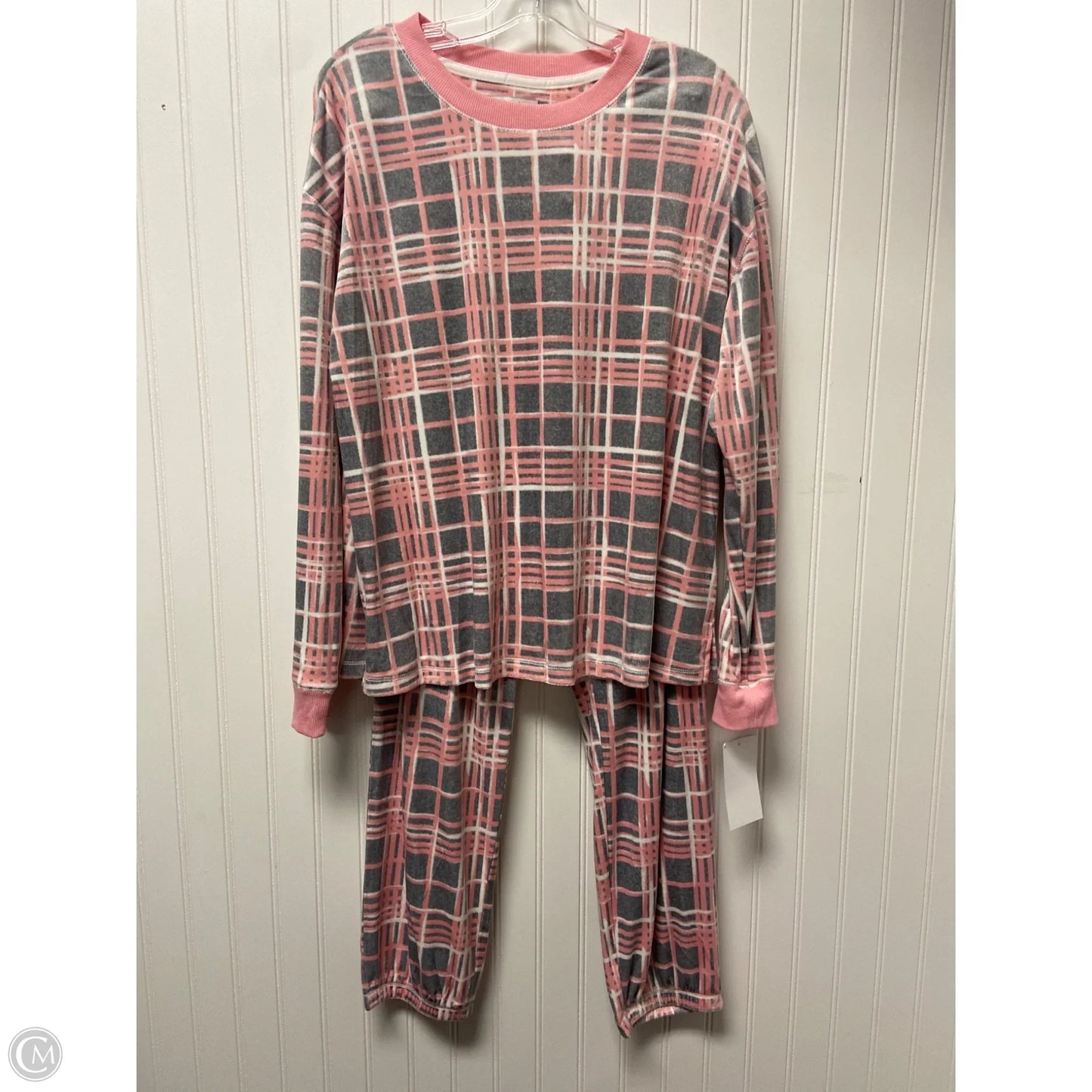 Pajamas 2pc By Kensie In Plaid Pattern, Size: L