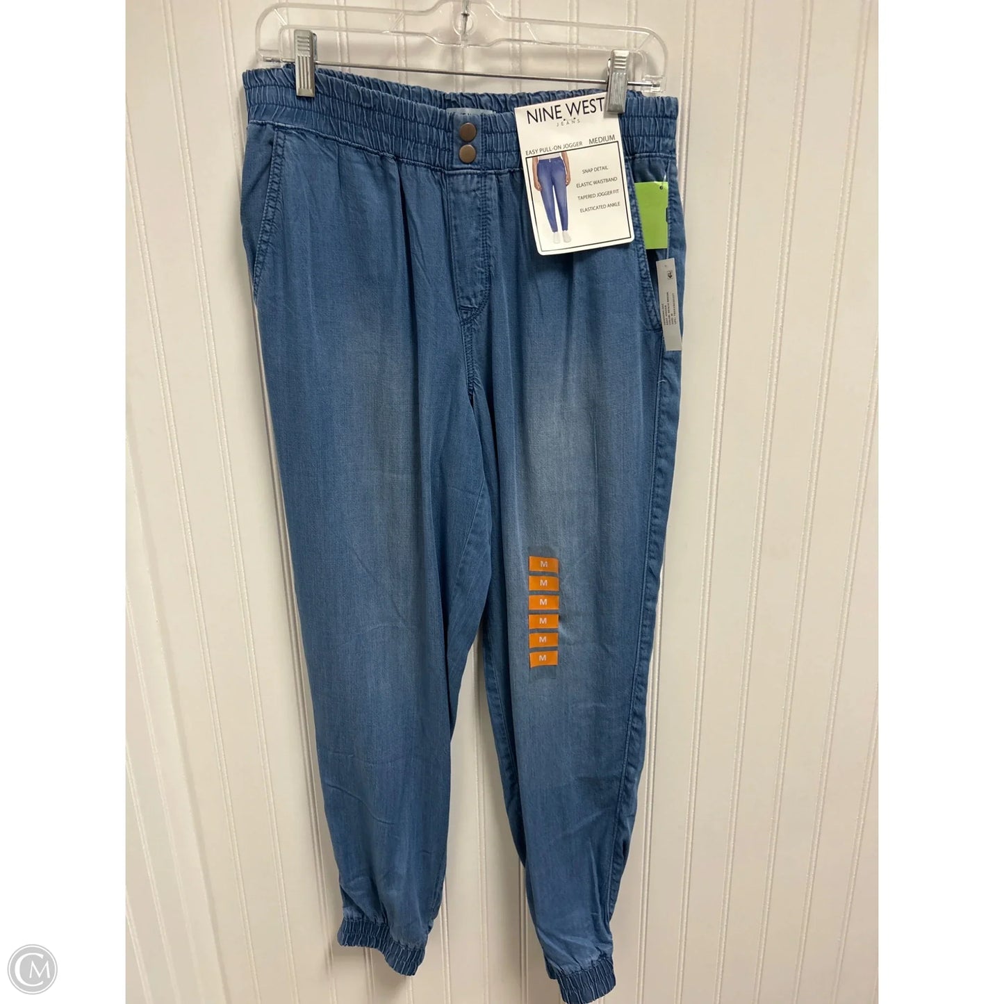 Pants Joggers By Nine West In Blue Denim, Size: M