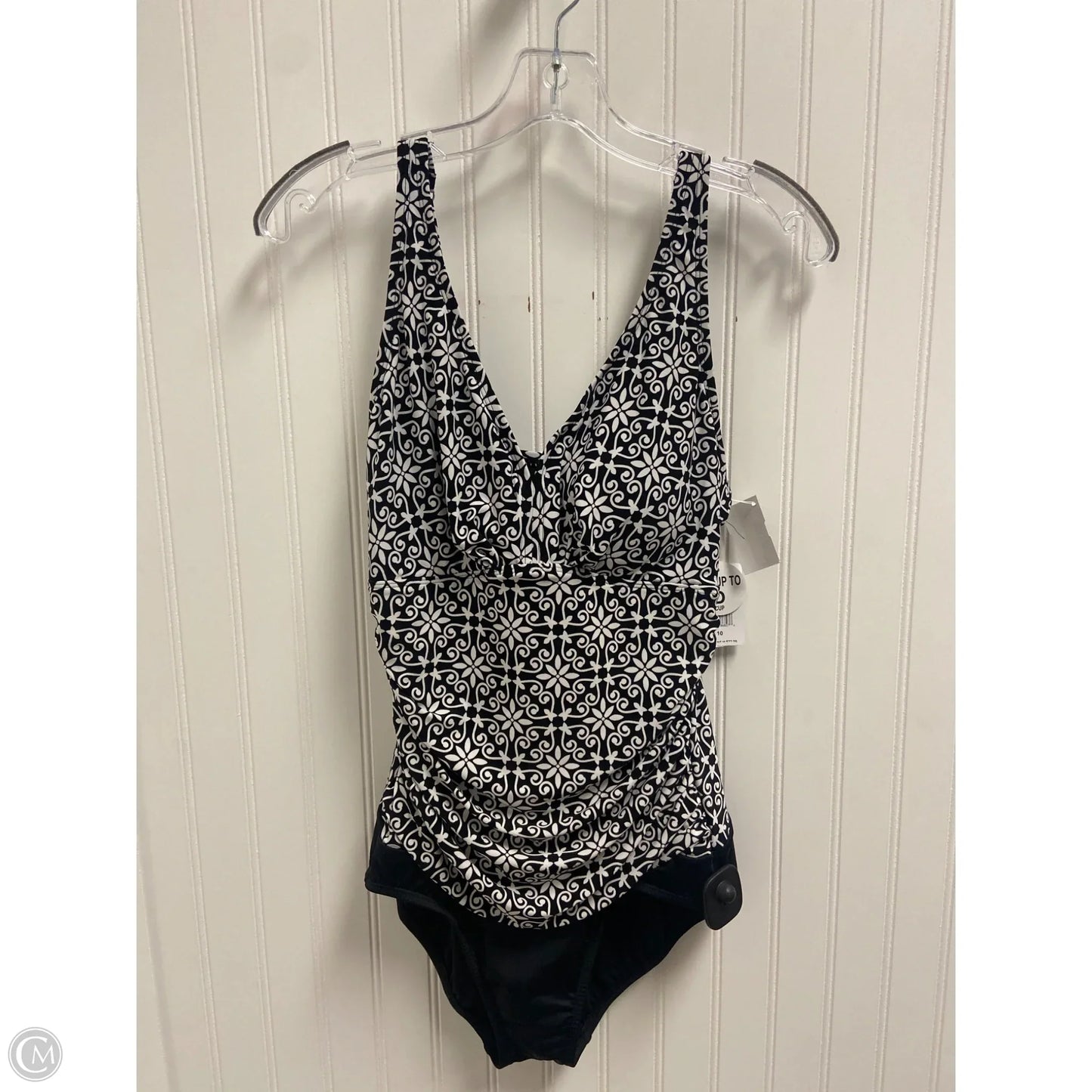 Swimsuit By Clothes Mentor In Black & White, Size: M